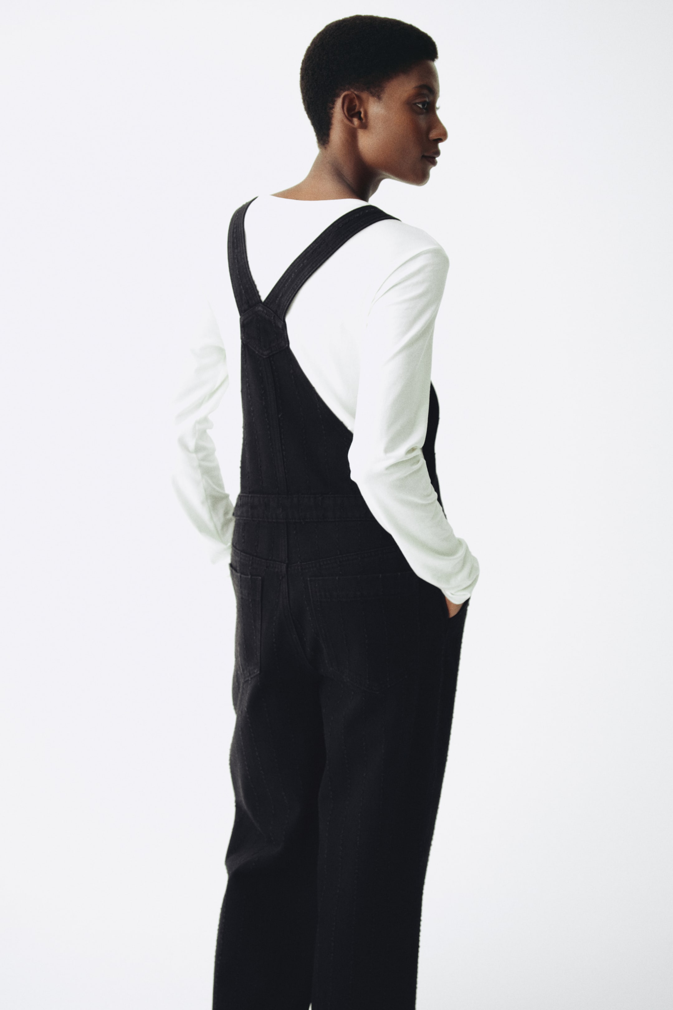 View larger image: MAMA Before & After Denim dungarees - Black - Ladies | H&M HK 5