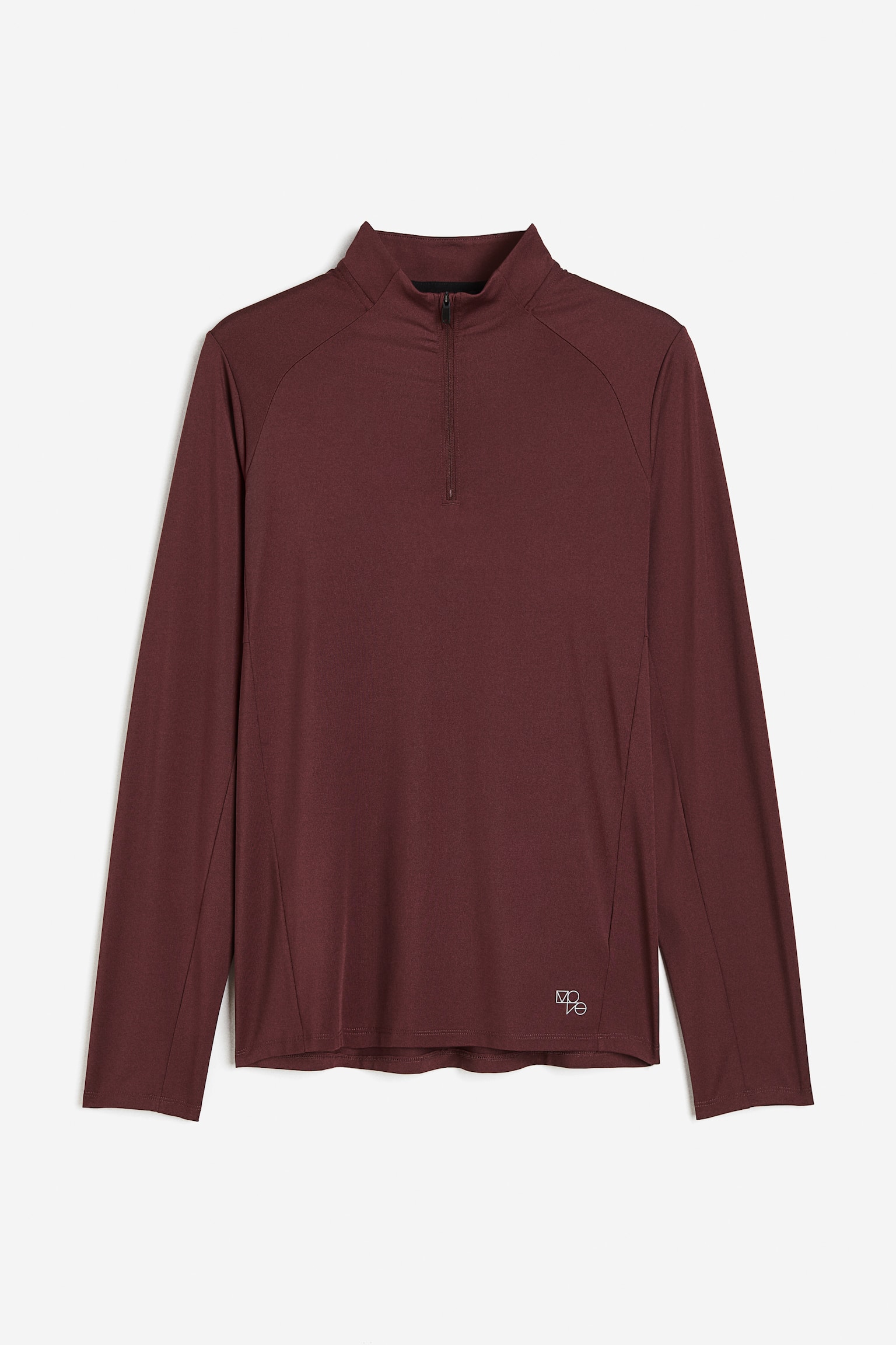 Regular Fit Half Zip Activewear Top In DryMove™ - Burgundy/Dark grey/Black/Dark khaki green/Khaki green - 1