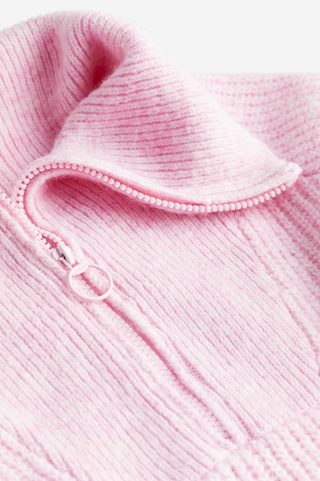Oversized zip-top jumper - Light pink/Cream/Striped/Light grey/Beige/Striped - 3