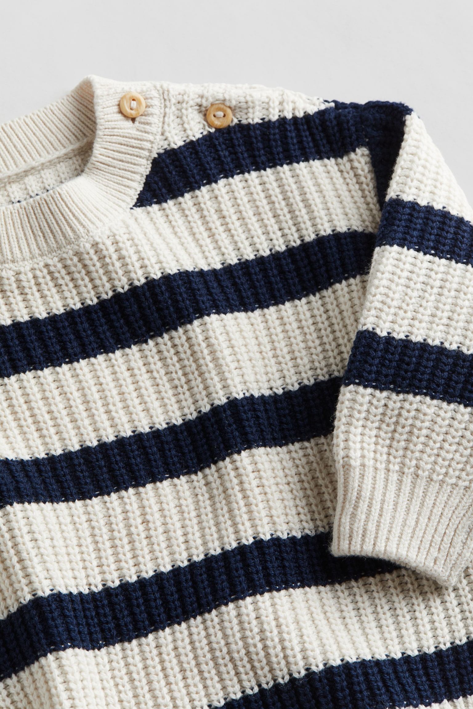 Sweater - Cream/Blue stripe - 2