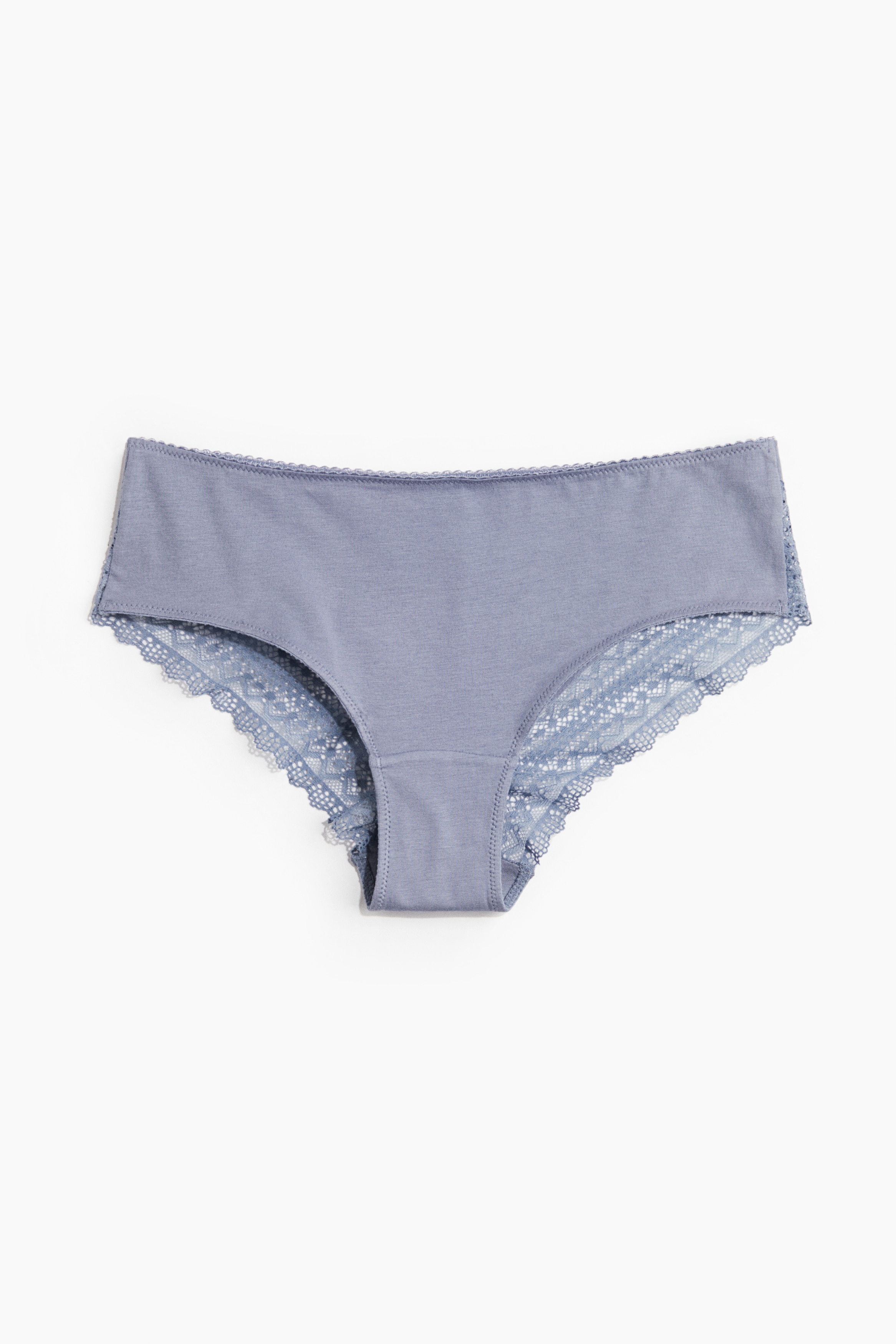 3-pack cotton and lace hipster briefs