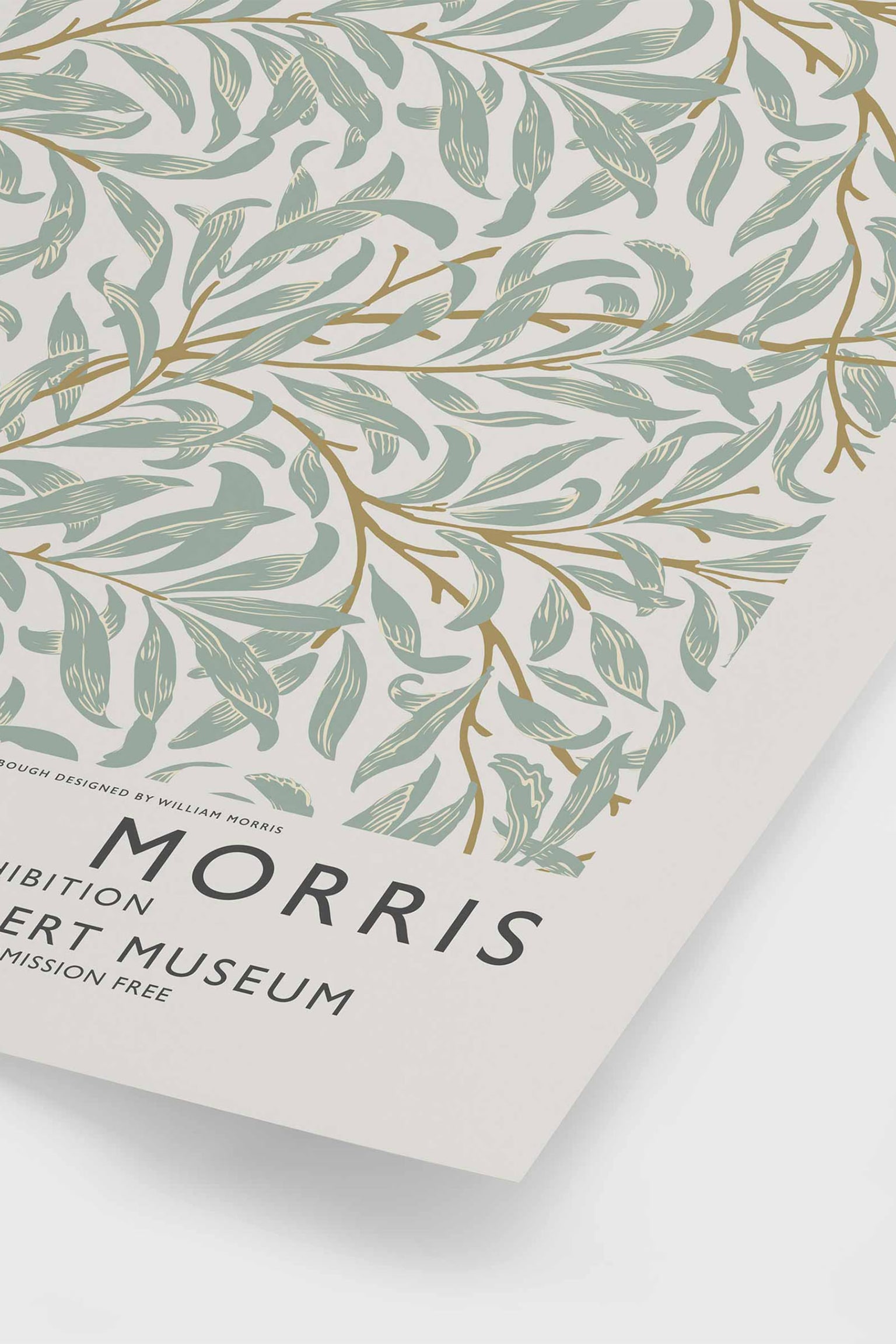 Willow By William Morris Poster - Grön/beige - 3