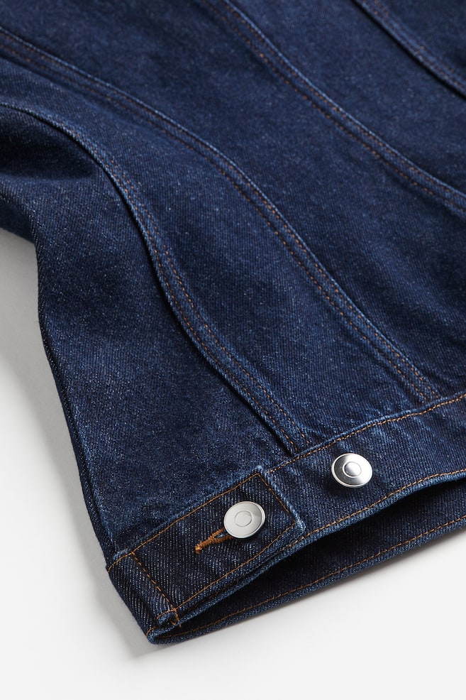Tapered-waist denim jacket - Dark denim blue - 4
