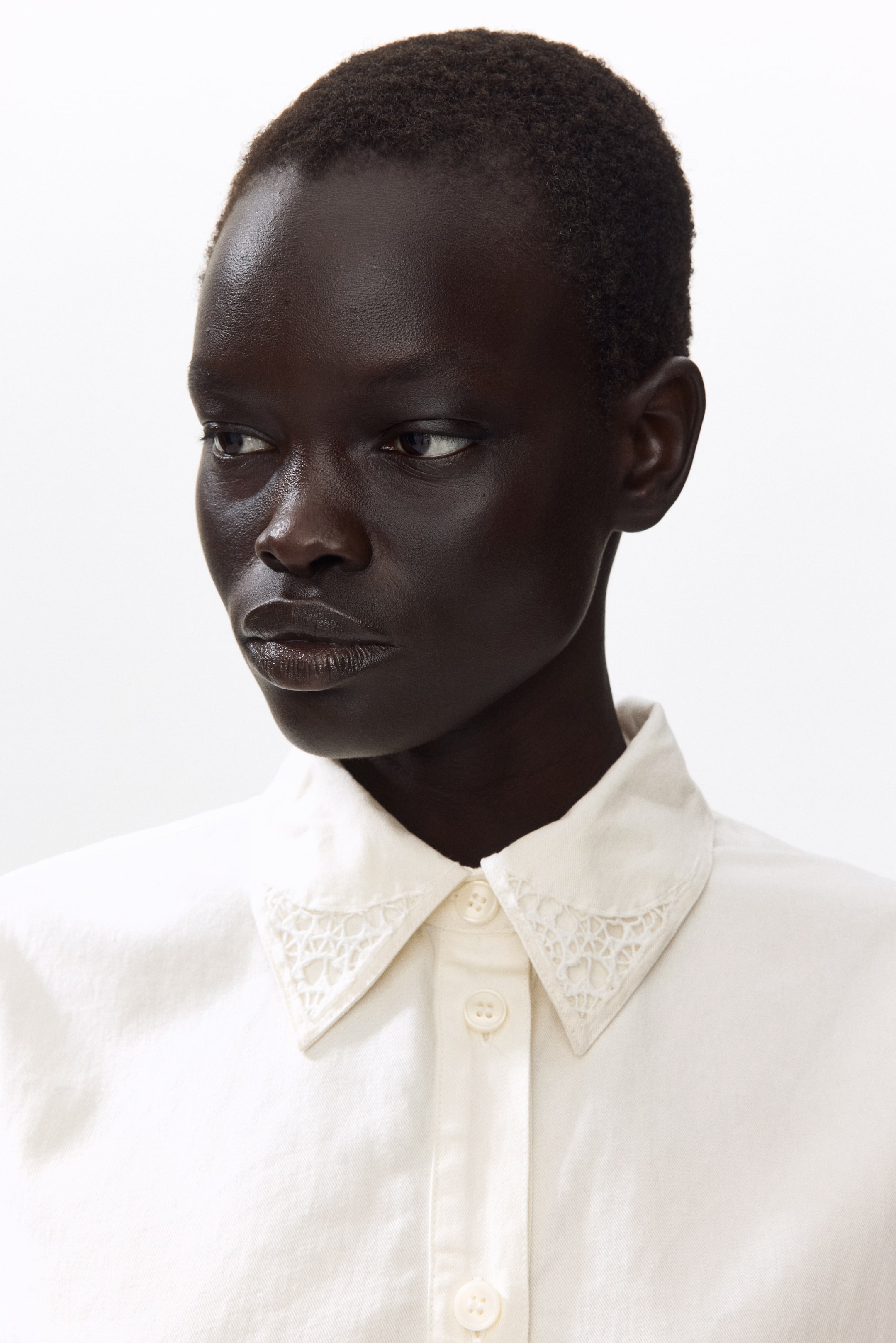 Женские куртки H&M Broderie anglaise cotton jacket — фото 3