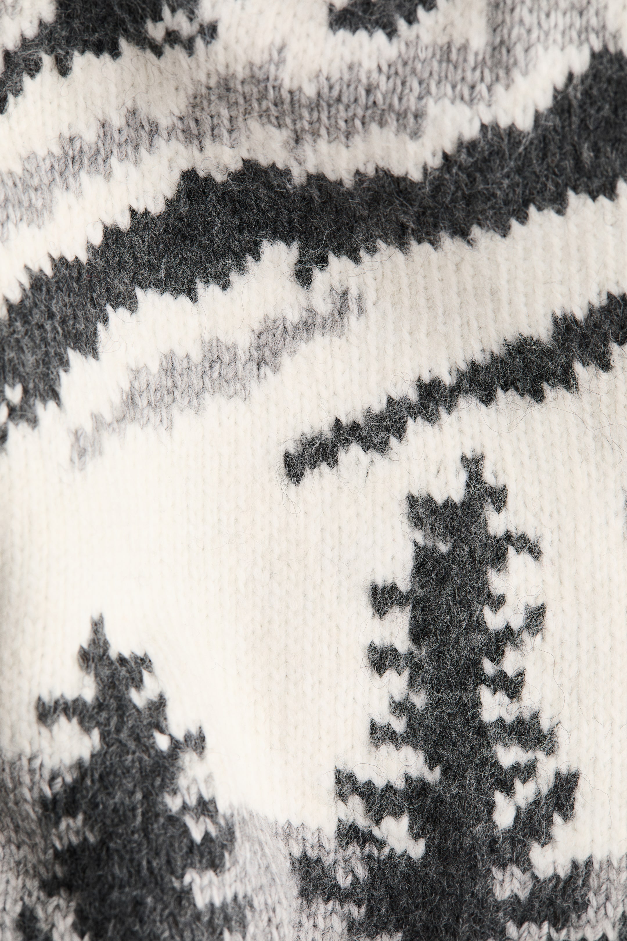 Ampliar la imagen: Suéter de cuello alto en tejido jacquard - Azul marino/Montañas - Ladies | H&M MX 7