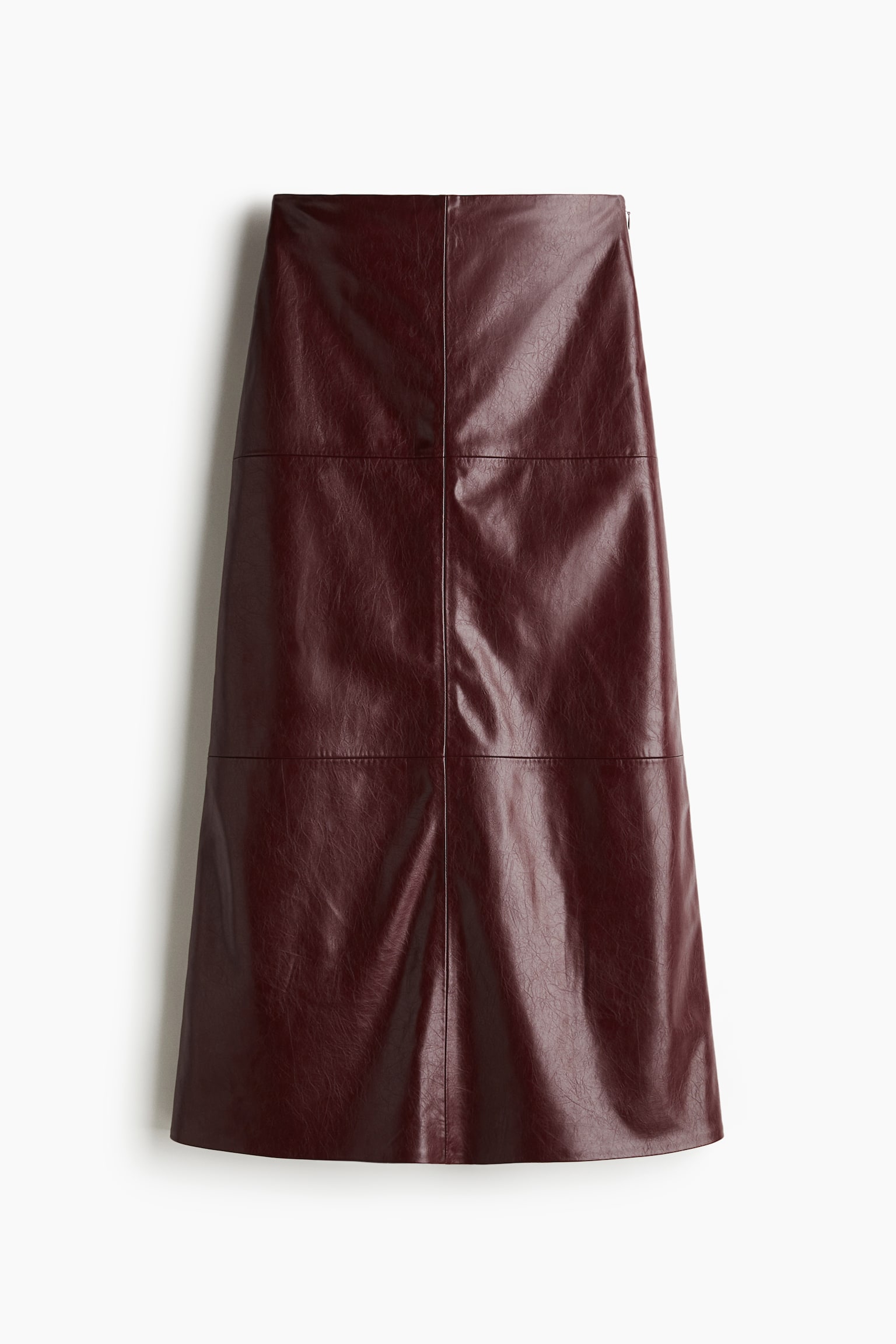 Coated skirt - Burgundy/Dark brown - 2