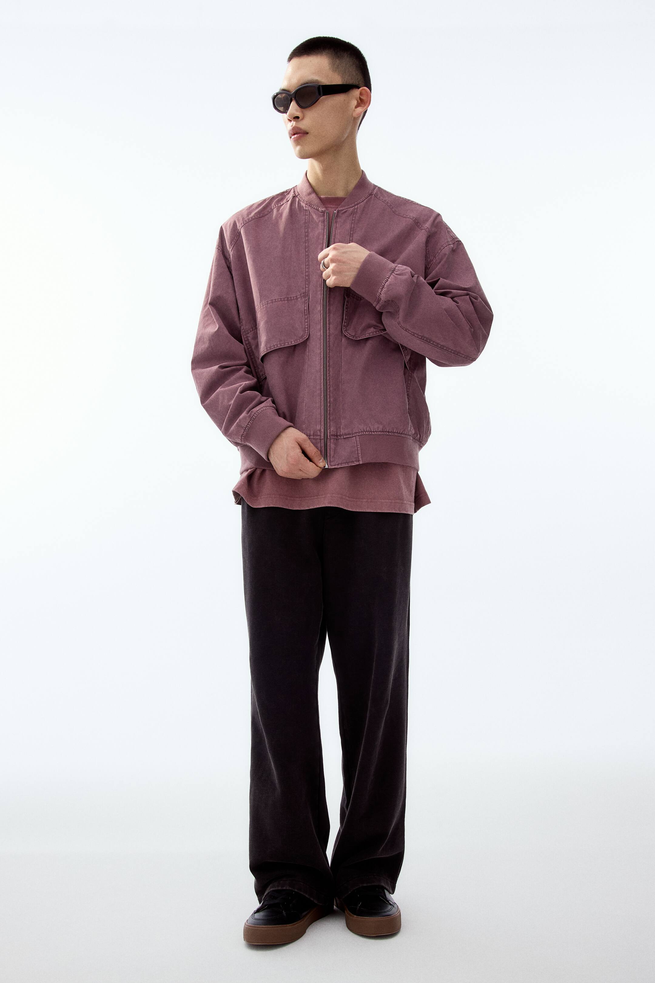 H&M スネークスキンプリントフライトジャケット