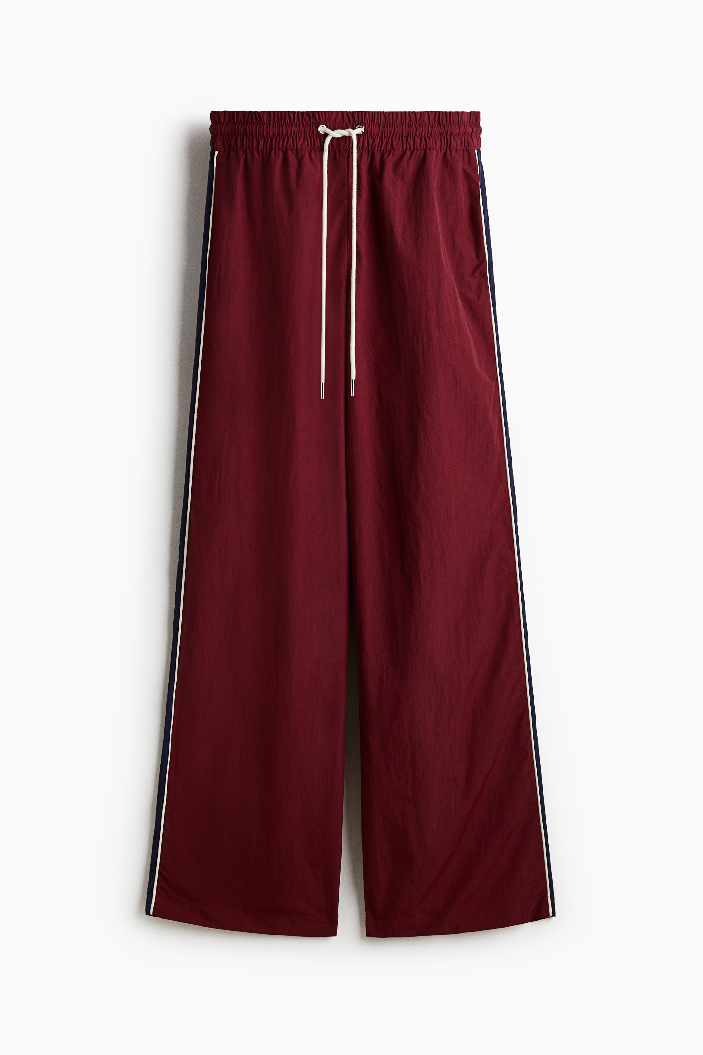 Nylon drawstring trousers - Burgundy/Dark blue