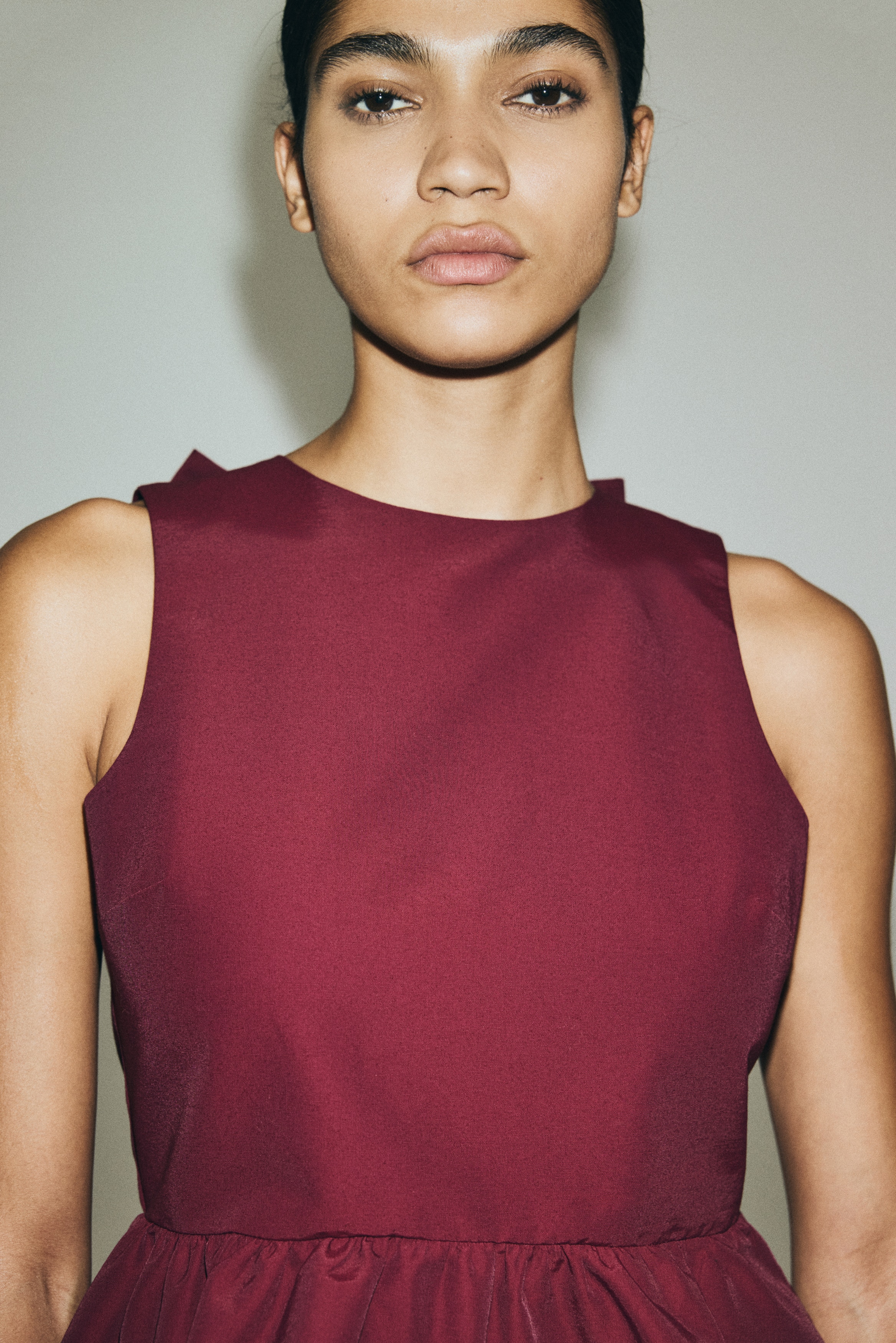Tie-detail peplum top