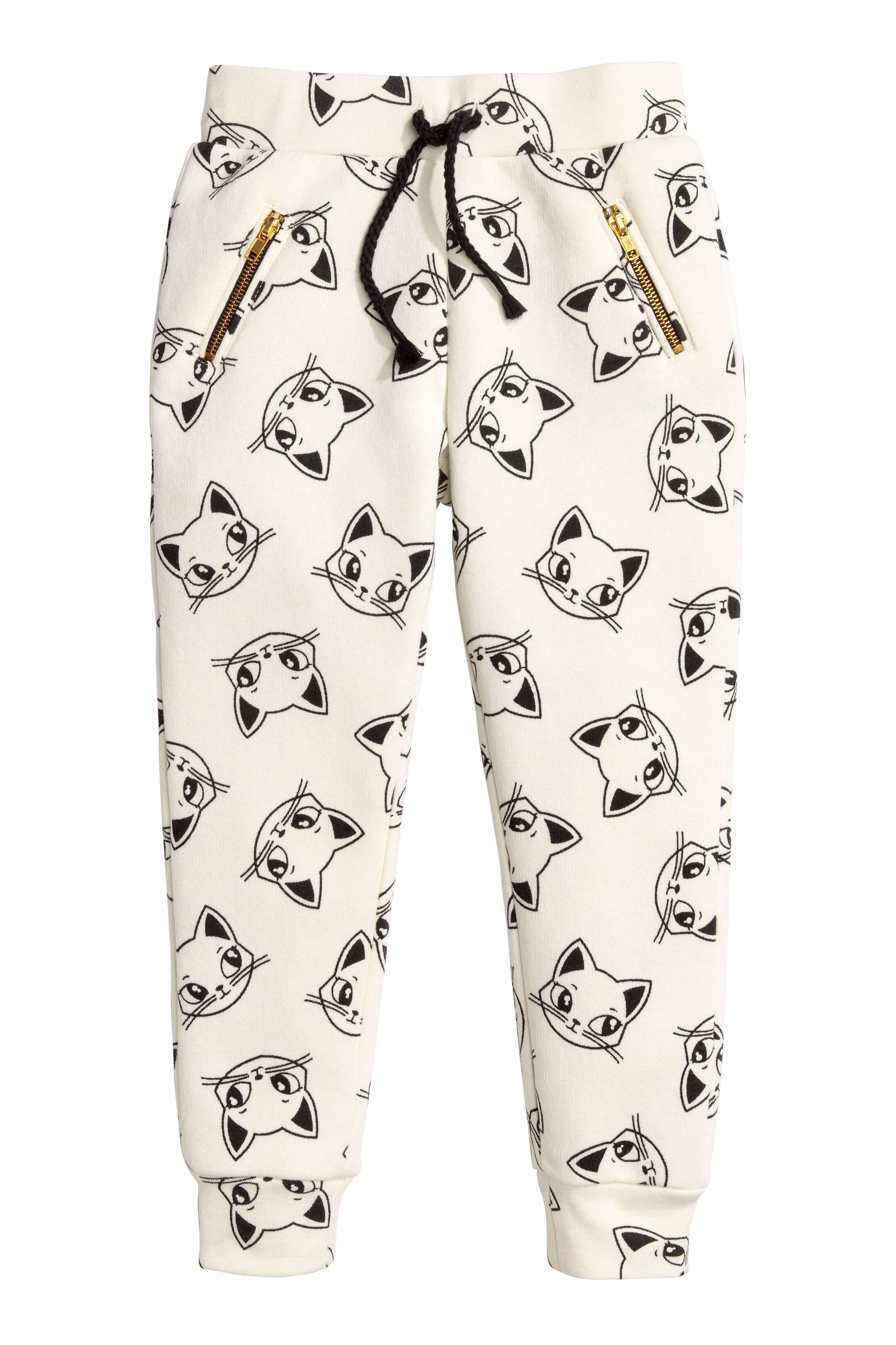 View larger image: Joggers - Natural white/Cats - Kids | H&M GB 1