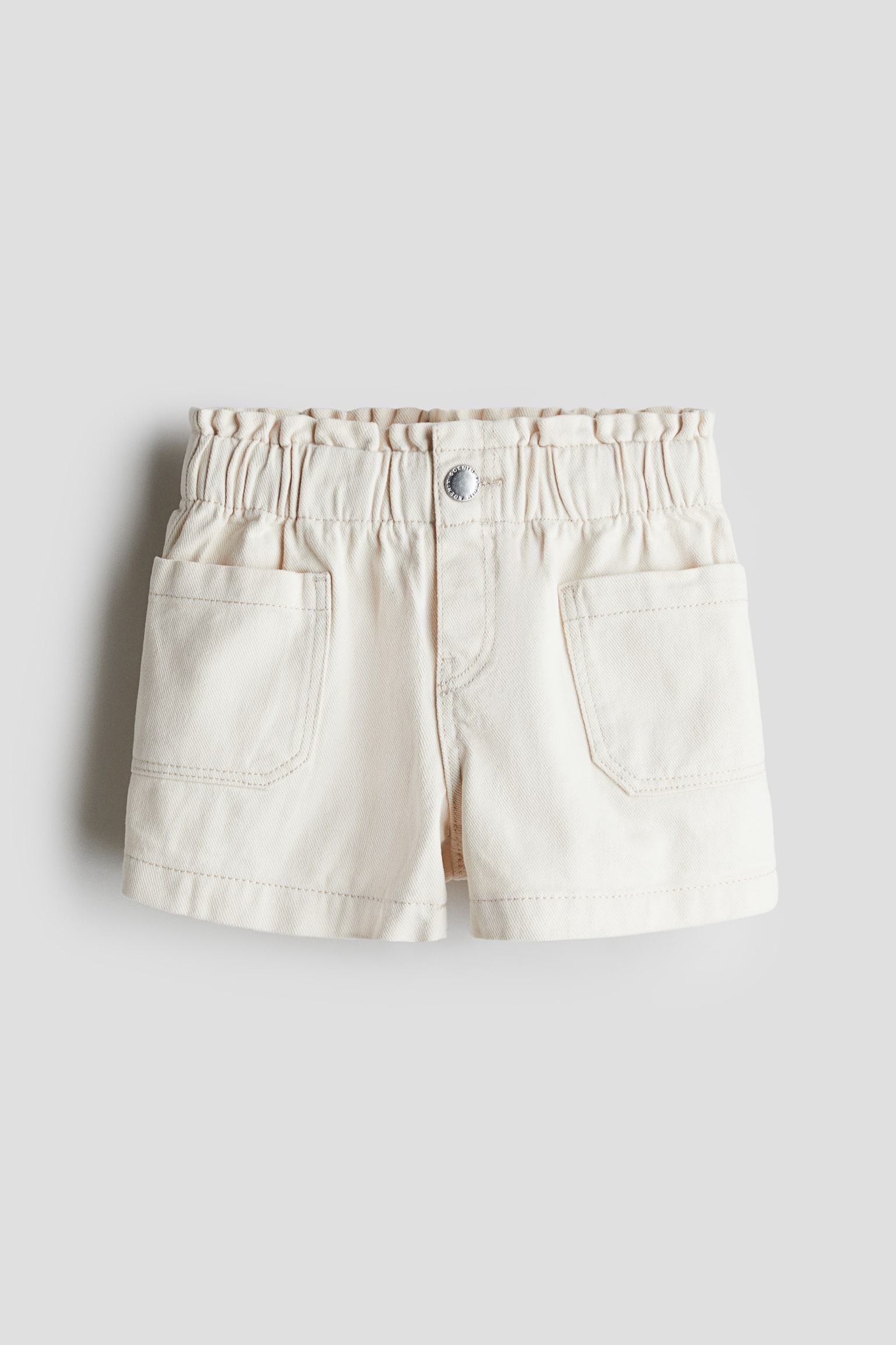 Paper bag shorts - Light beige/Light denim blue/Denim blue - 1