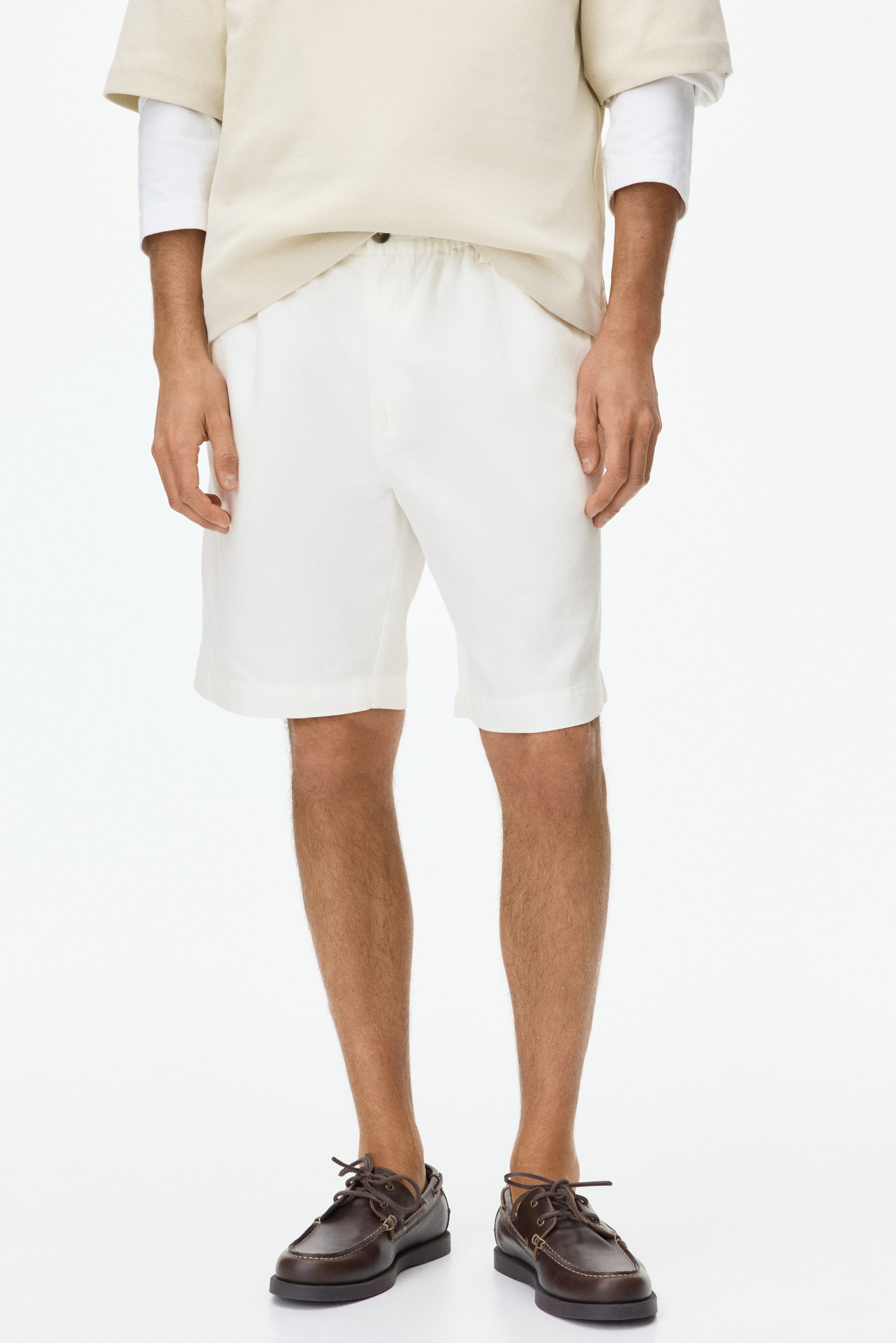 Relaxed-Fit Linen-Blend Shorts