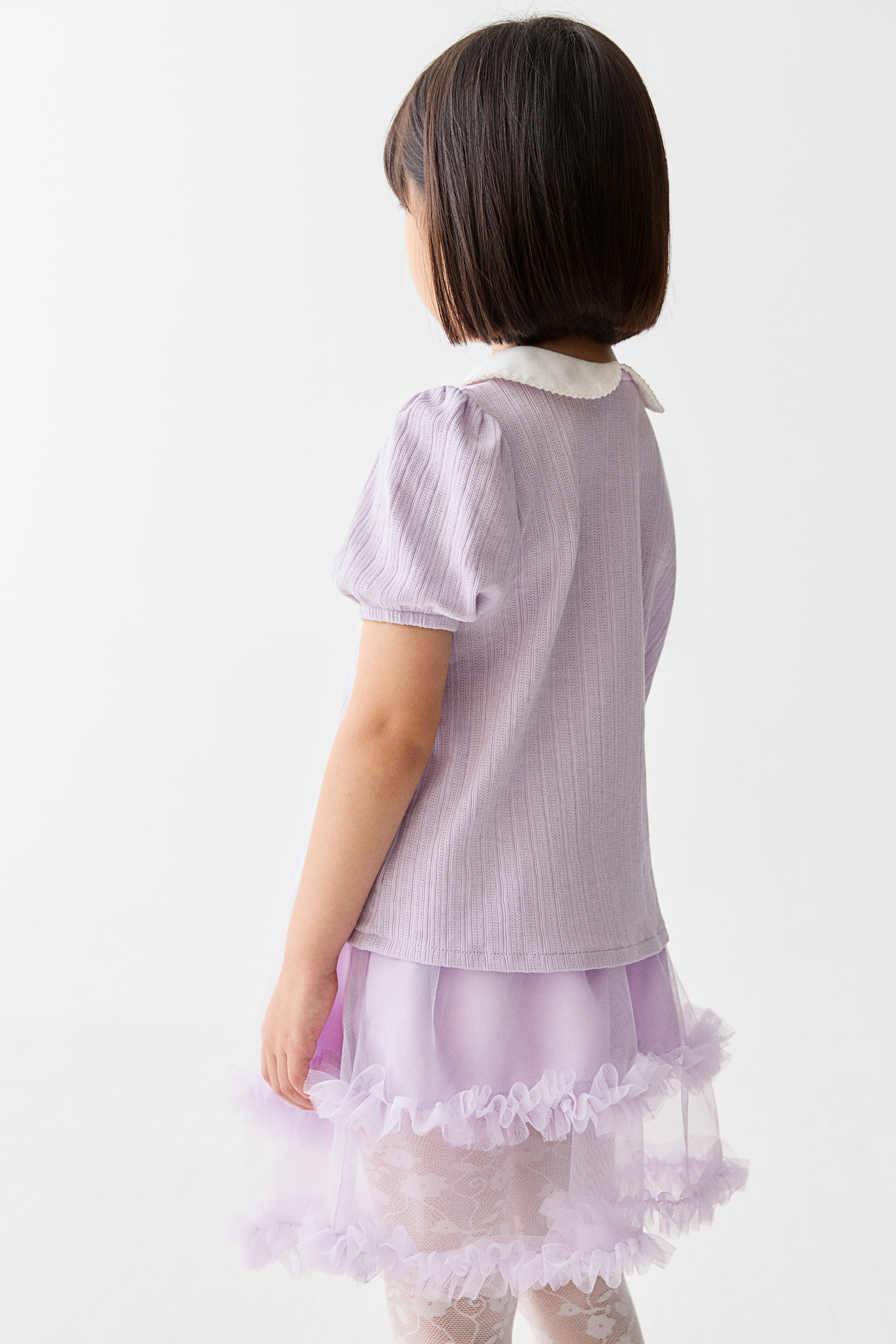 View larger image: Frill-trimmed tulle skirt - Light purple - Kids | H&M HK 3