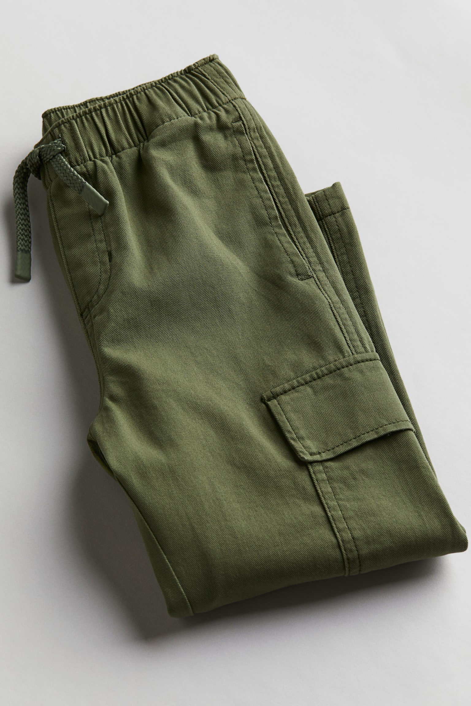 Twill Cargo Pants - Dark khaki green - 2