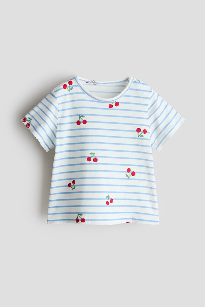 Maglia in cotone con stampa - Bianco/ciliegie/Verde chiaro/Love/Rosa chiaro/fiori/Rosa chiaro/Berry Cute/Bianco/Summer fruits - 1