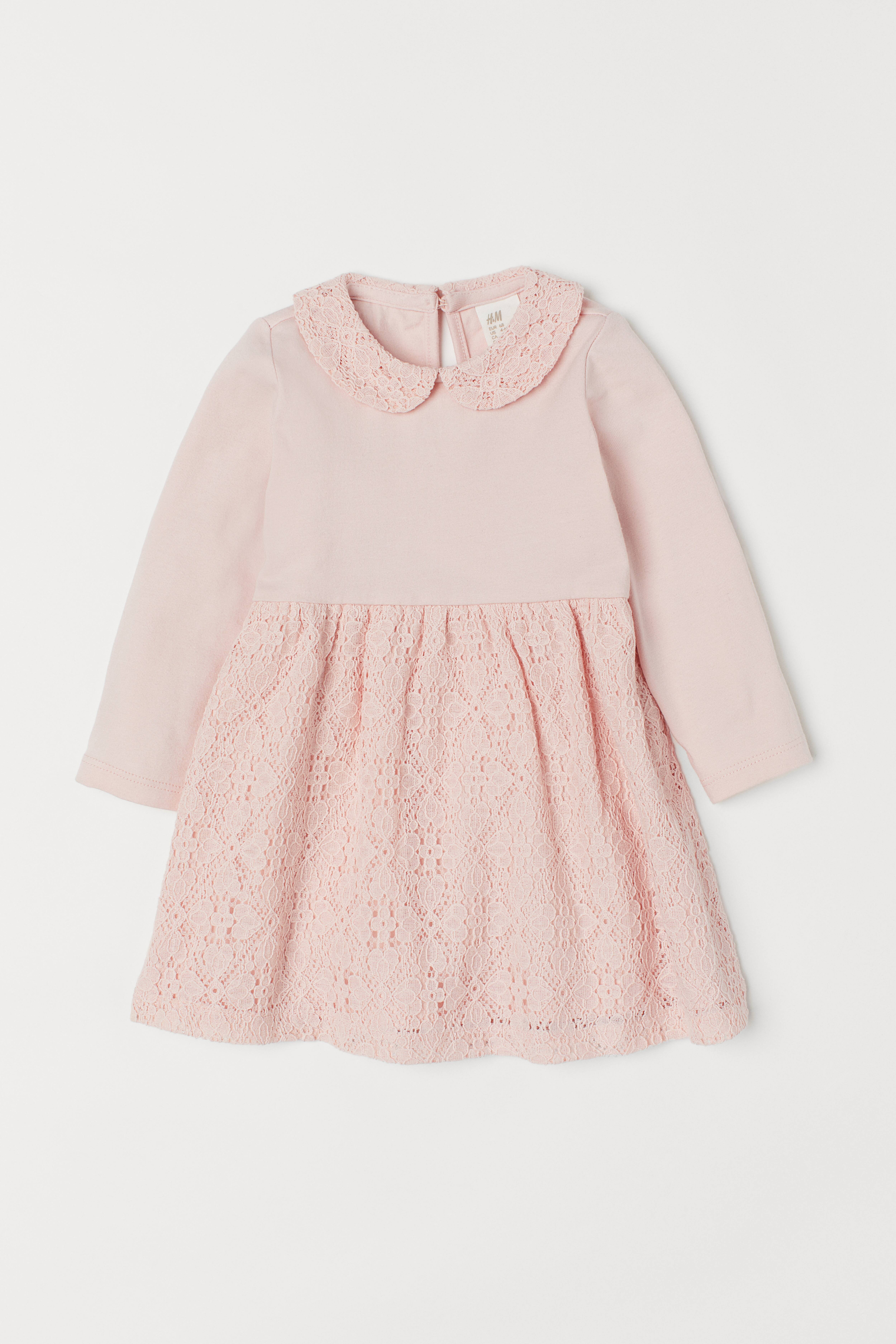 Fashion h&m pink lace dress