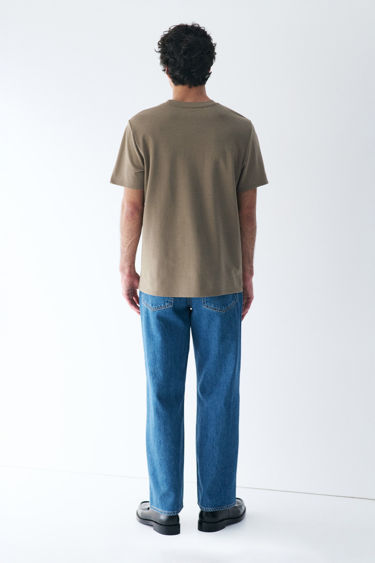 Cooling Regular Fit T-Shirt-Dark beige - 5