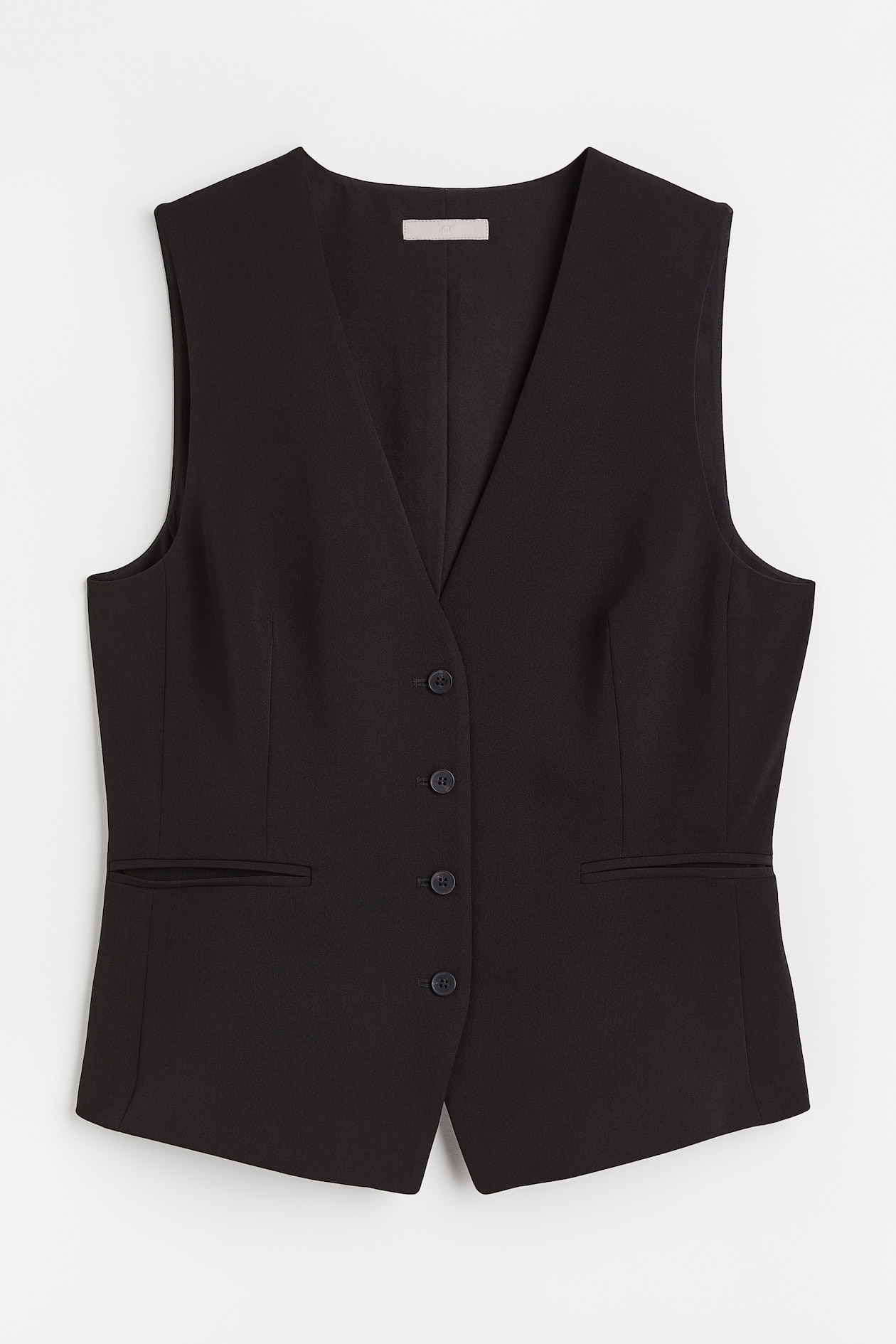 Suit Vest - V-neck - Short - Black - Ladies | H&M US