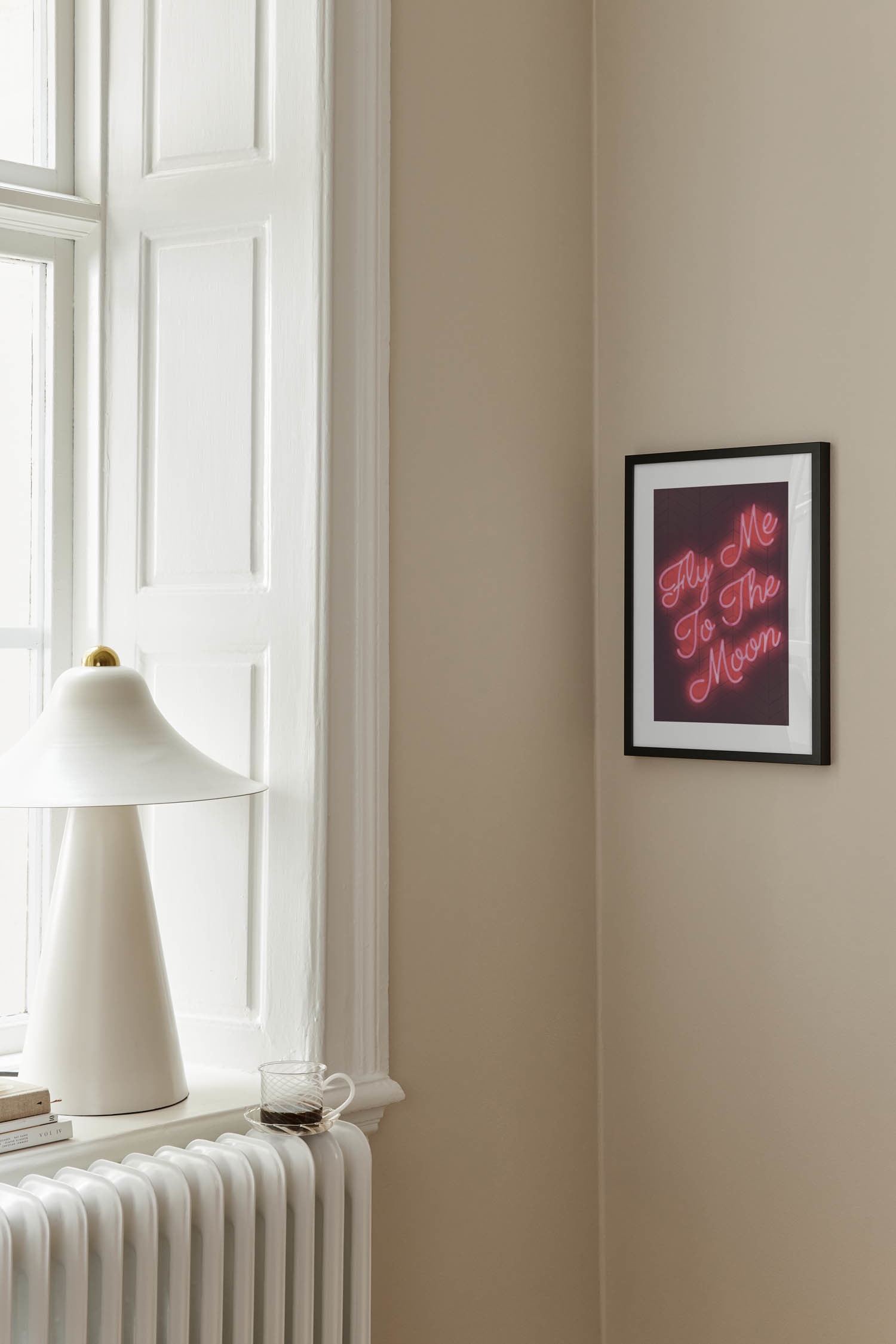 Fly Me Neon Poster - Red/white