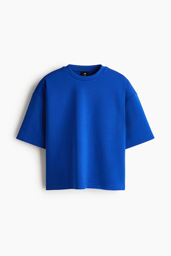 Oversized-Fit Scuba T-Shirt - Bright blue - 1