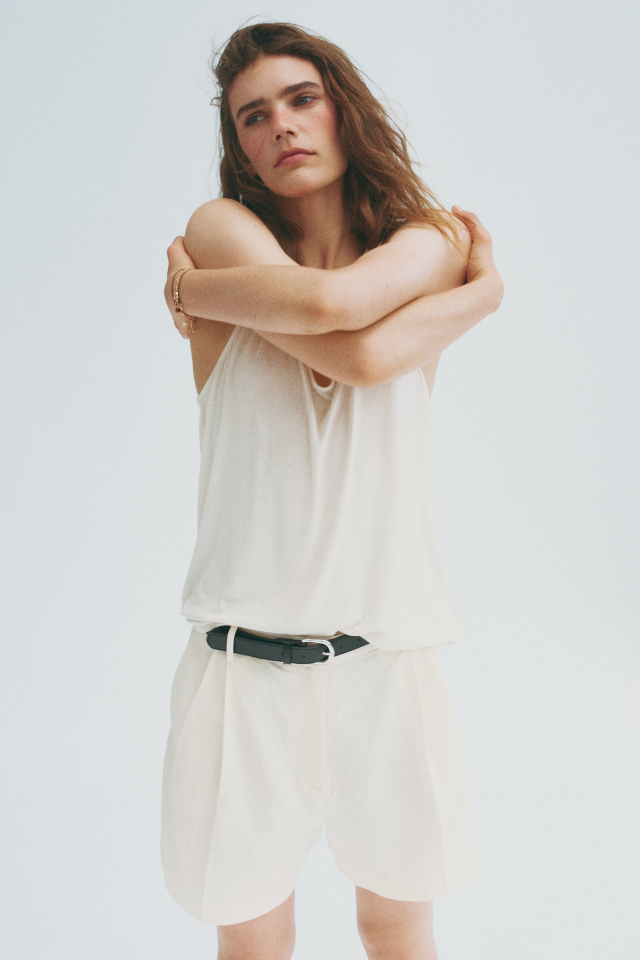 Short sur mesure en lin mélangé