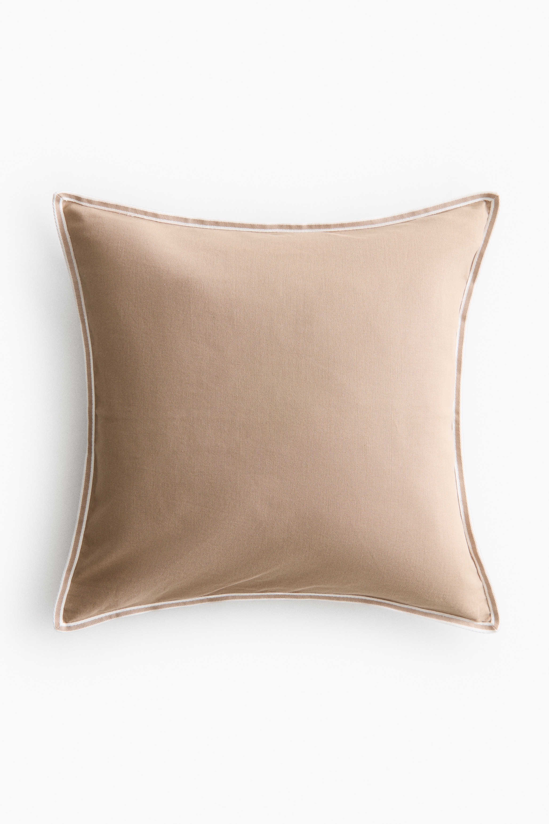 Housse de coussin en toile de coton - Beige/Beige clair/Rouge vif/Bleu vif