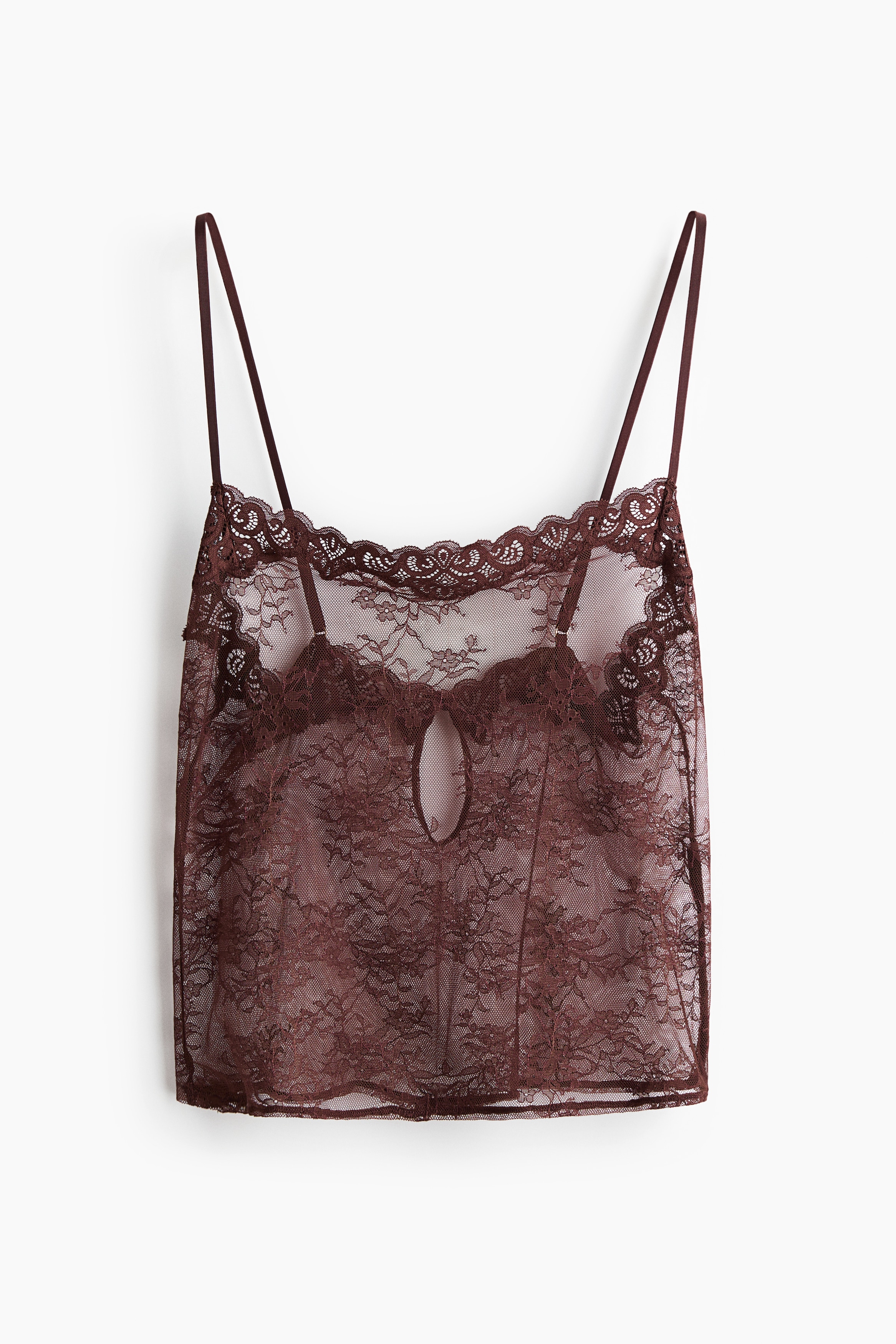 Lace Cami - Dark brown/Black