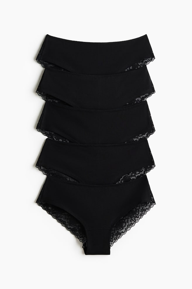 5-Pack Hipster Briefs - Black/Light pink/burgundy/Pink/white/black/Burgundy/dark pink - 1