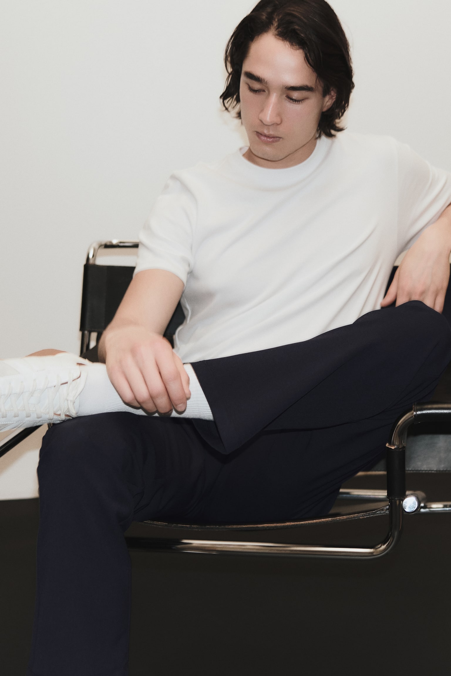 Spodnie chinos Four-way Stretch - Granatowy/Czarny/Ciemnoszary - 6