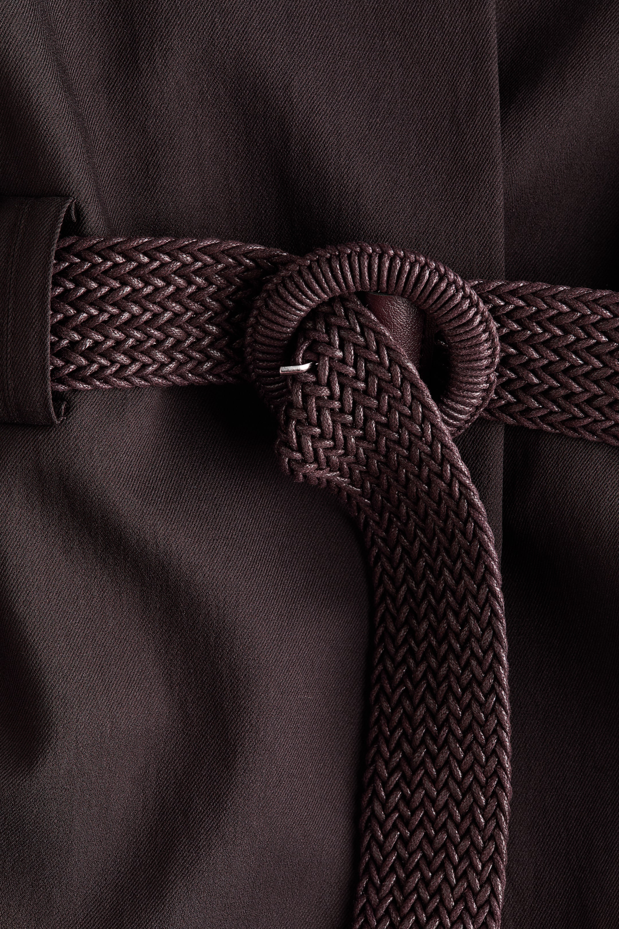 Veston sans revers avec ceinture