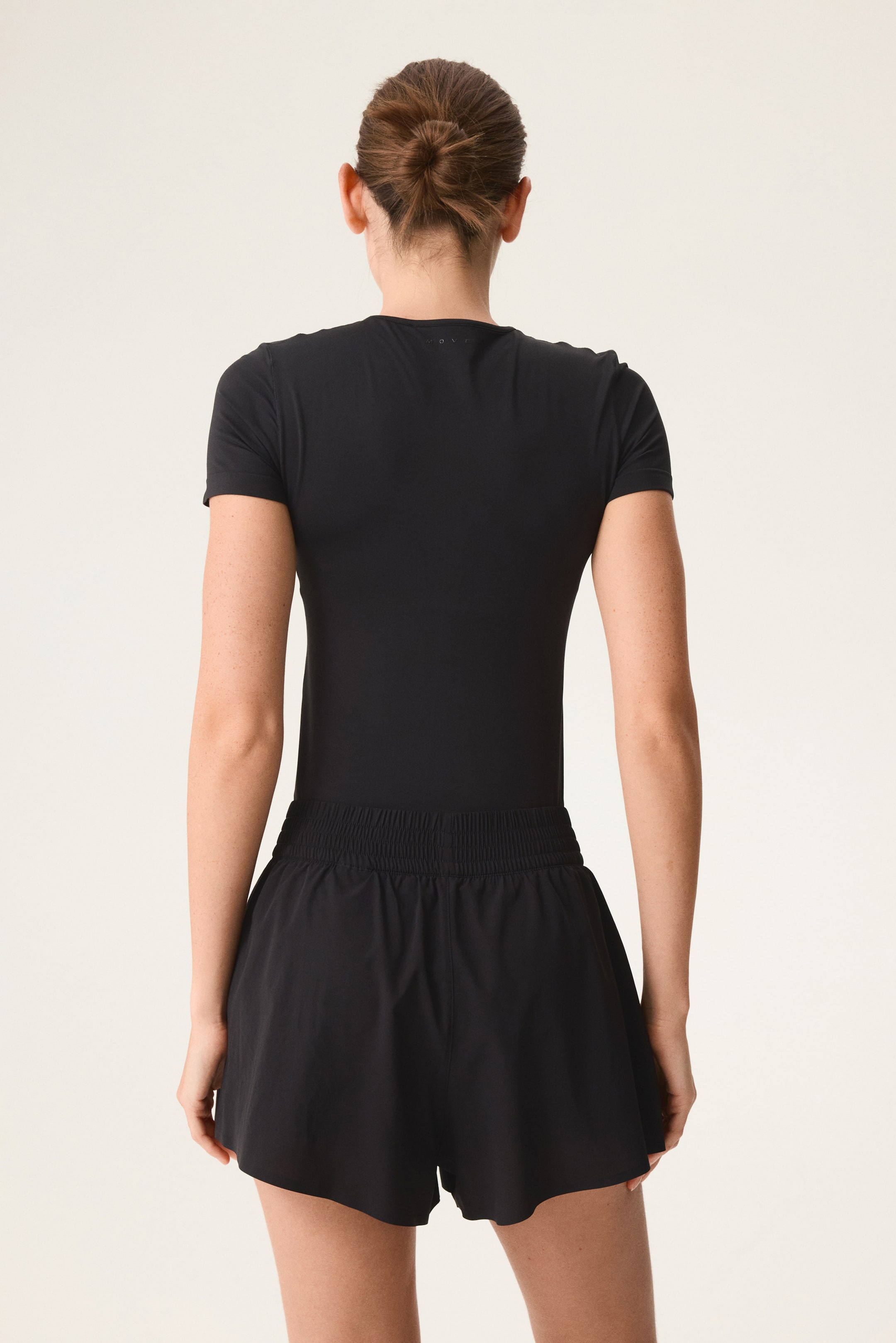 Layered Sports Shorts with Pocket