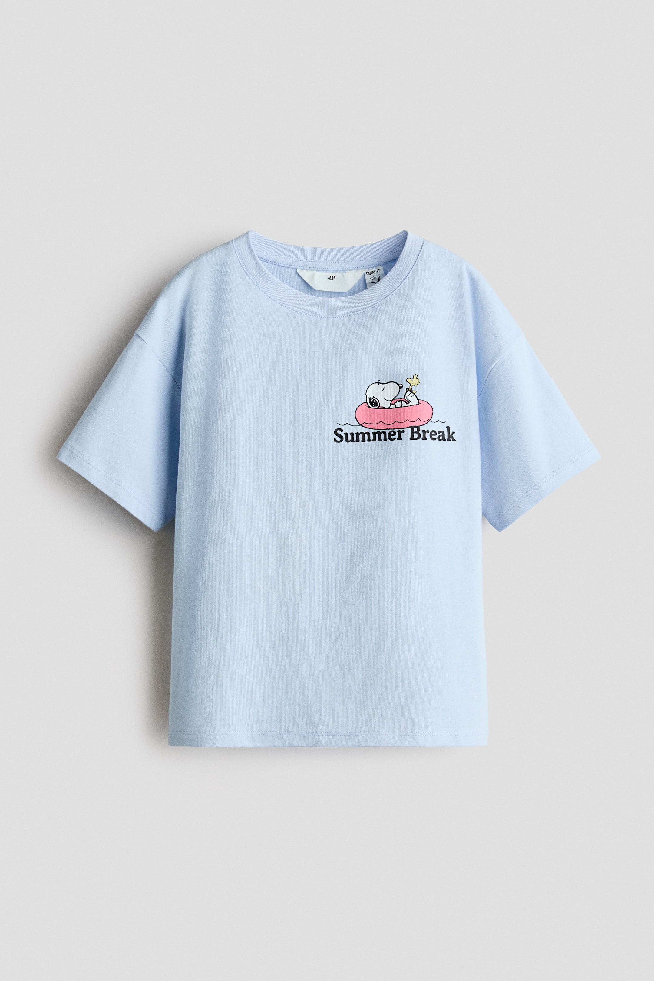 View larger image: Printed cotton T-shirt - Light blue/Snoopy - Kids | H&M 1