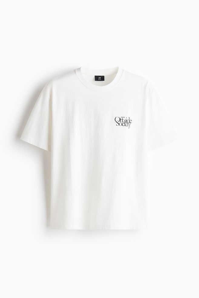 Loose Fit Printed T-shirt - White/Offside Society/White/Palm Noir/White/Cafe Aloha/Peach pink/Echo Park/White/Water lilies/White/Crab/Dark grey/No Defeat/Light blue/Ashbury House - 1