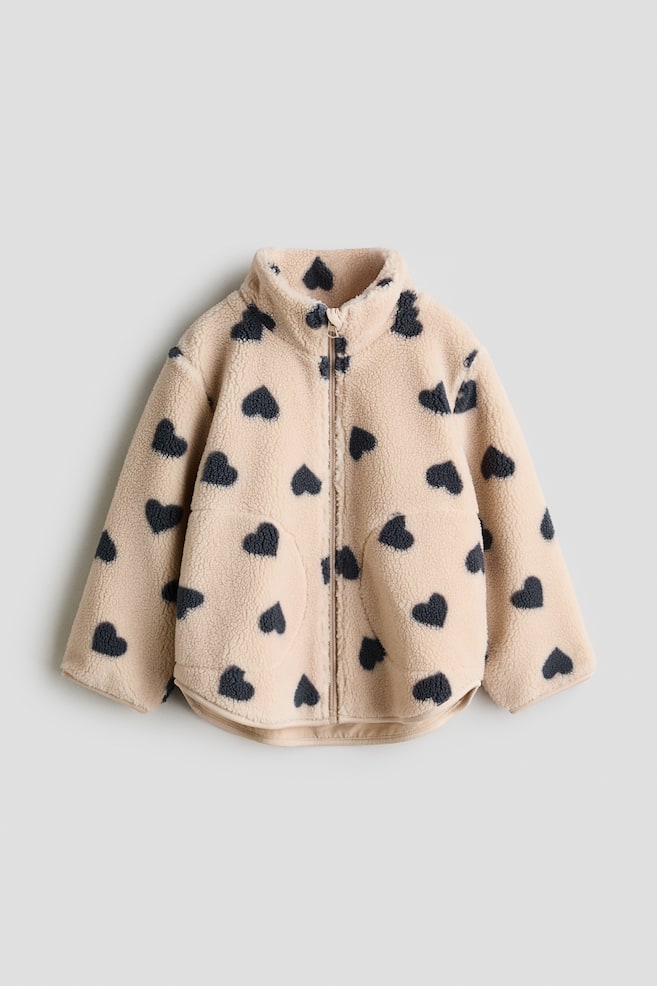 Teddy jacket - Beige/Black hearts/White/Floral/Light pink/Strawberries/Beige/Cherries - 1
