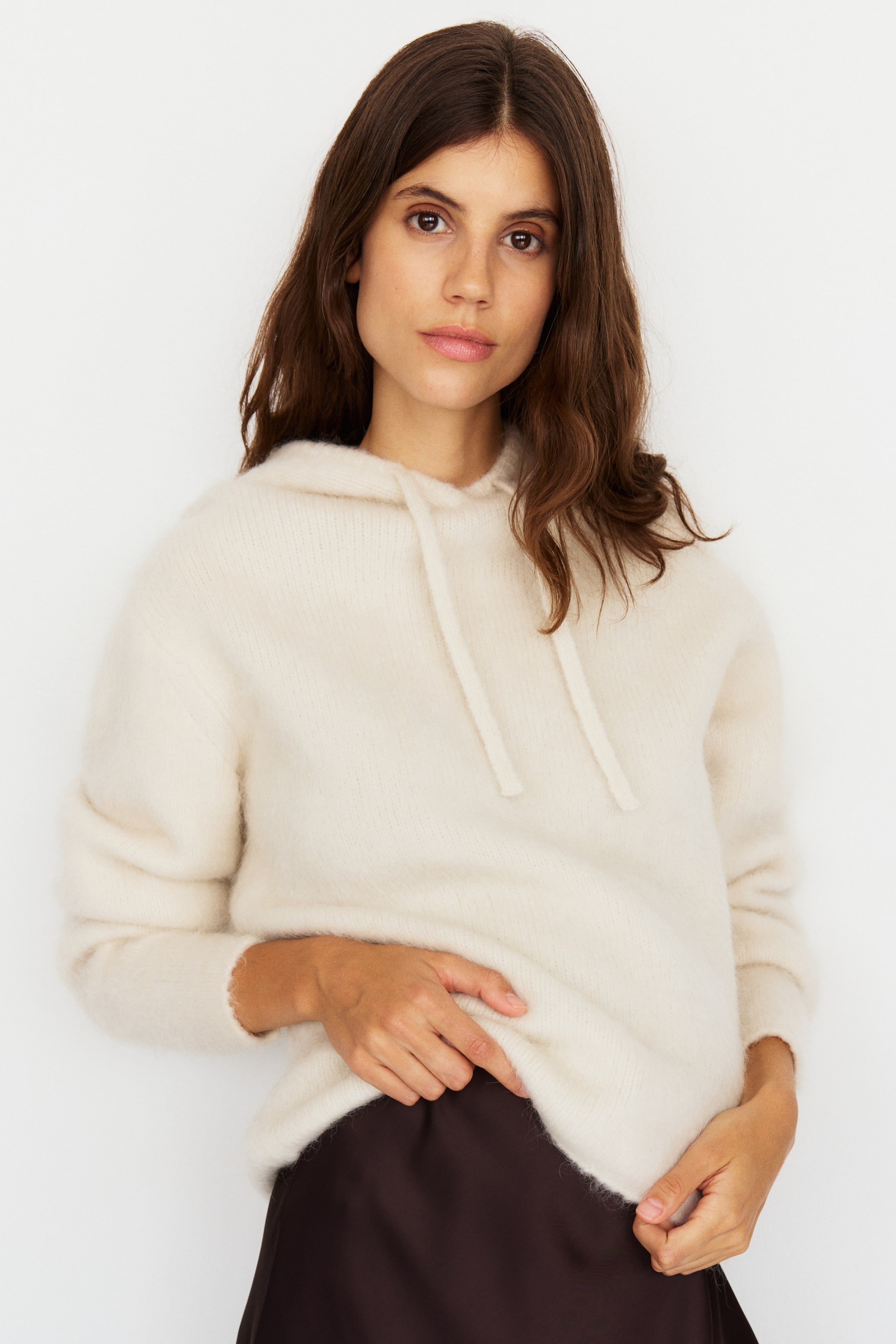 View larger image: MAMA Satin slip skirt - Dark brown - Ladies | H&M MY 2