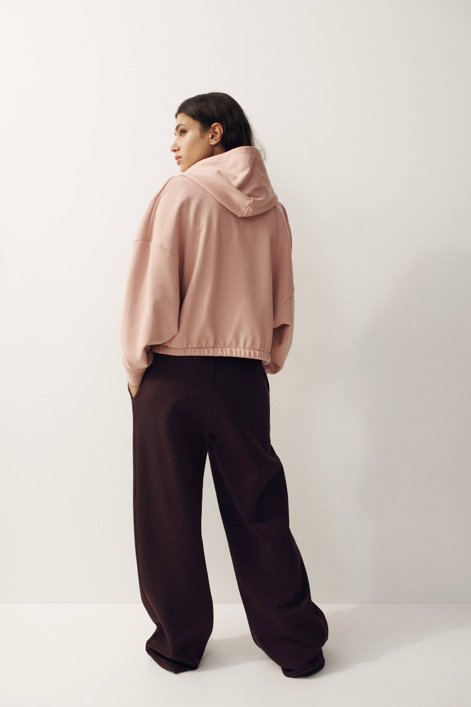 Wide joggers - Dark plum purple/Grey marl/Dark grey/Black/Dark brown/Light pink/Navy blue/Light grey marl/White/Navy blue/Burgundy/Light pink - 4