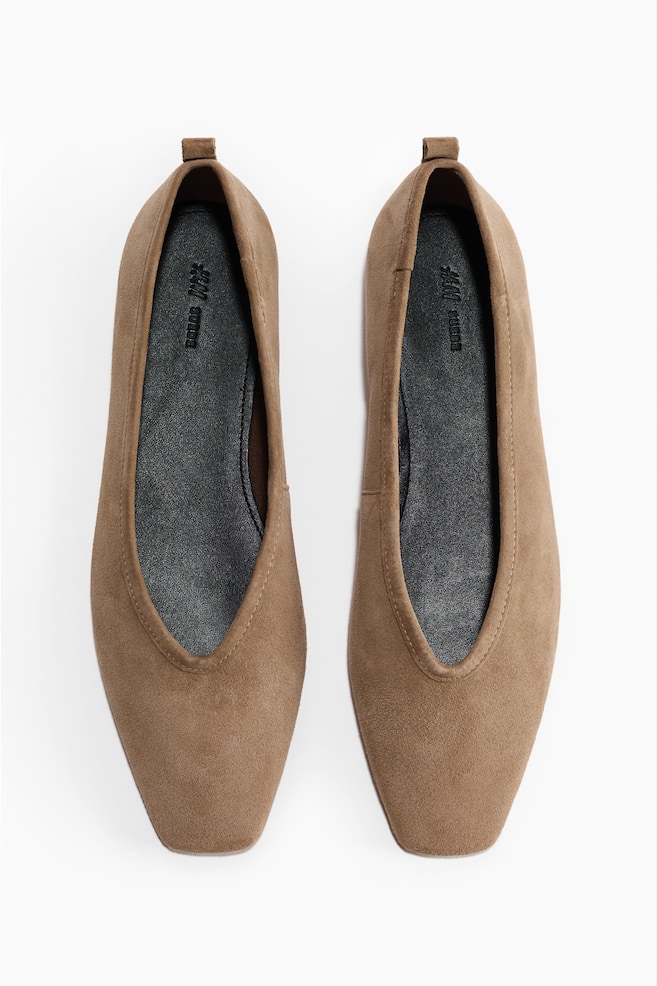 Ballerines en cuir - Beige/Beige - 1