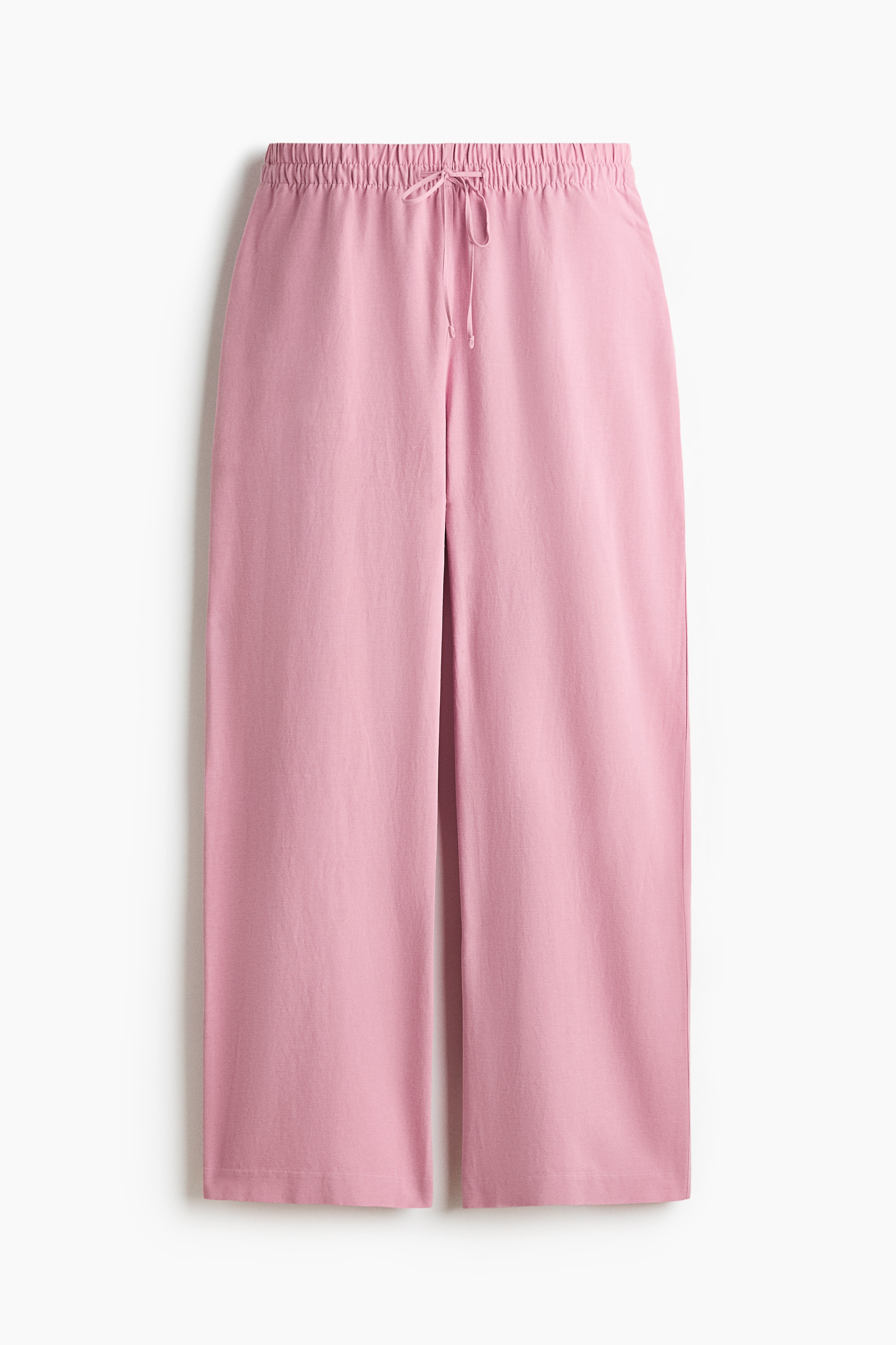 Linen-blend drawstring trousers - Pink/Light yellow/Orange/Bright blue/Beige/Striped
