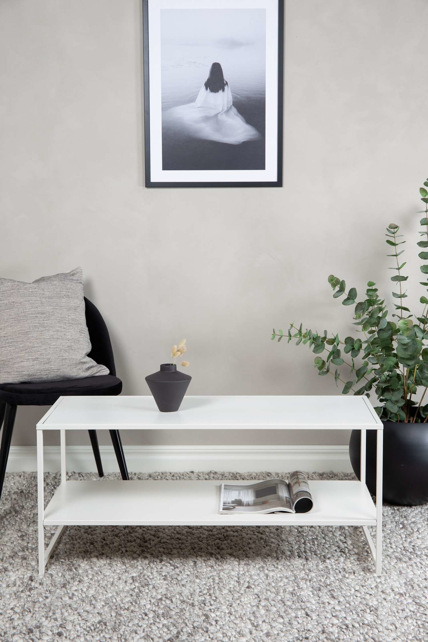 Staal Side Table - Steel, White/Steel, Black/Steel, Beige