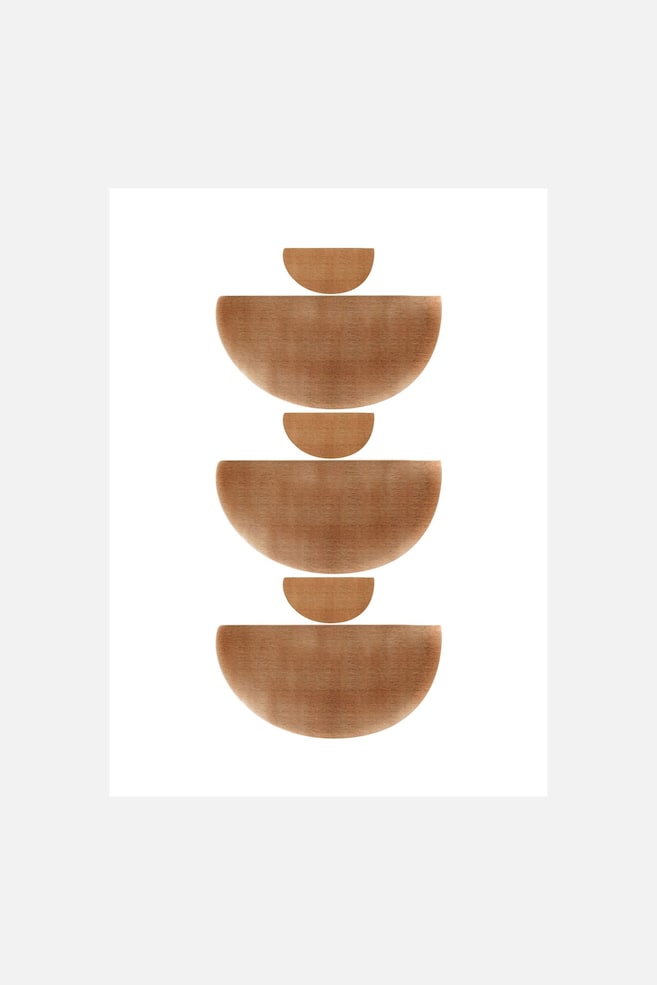 Melloi Art Prints - Brown Half Circle - Multicolore - 1