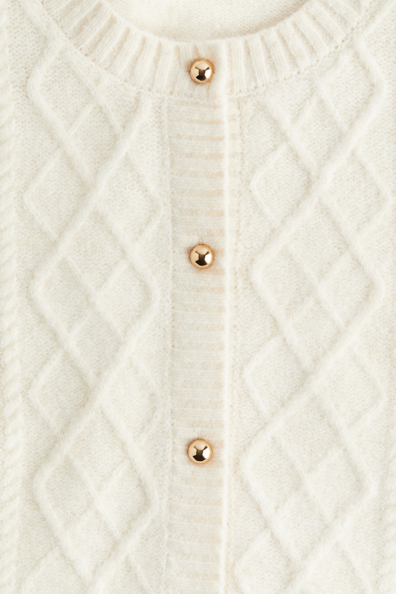 Gilet en tricot torsadé - Crème - 4