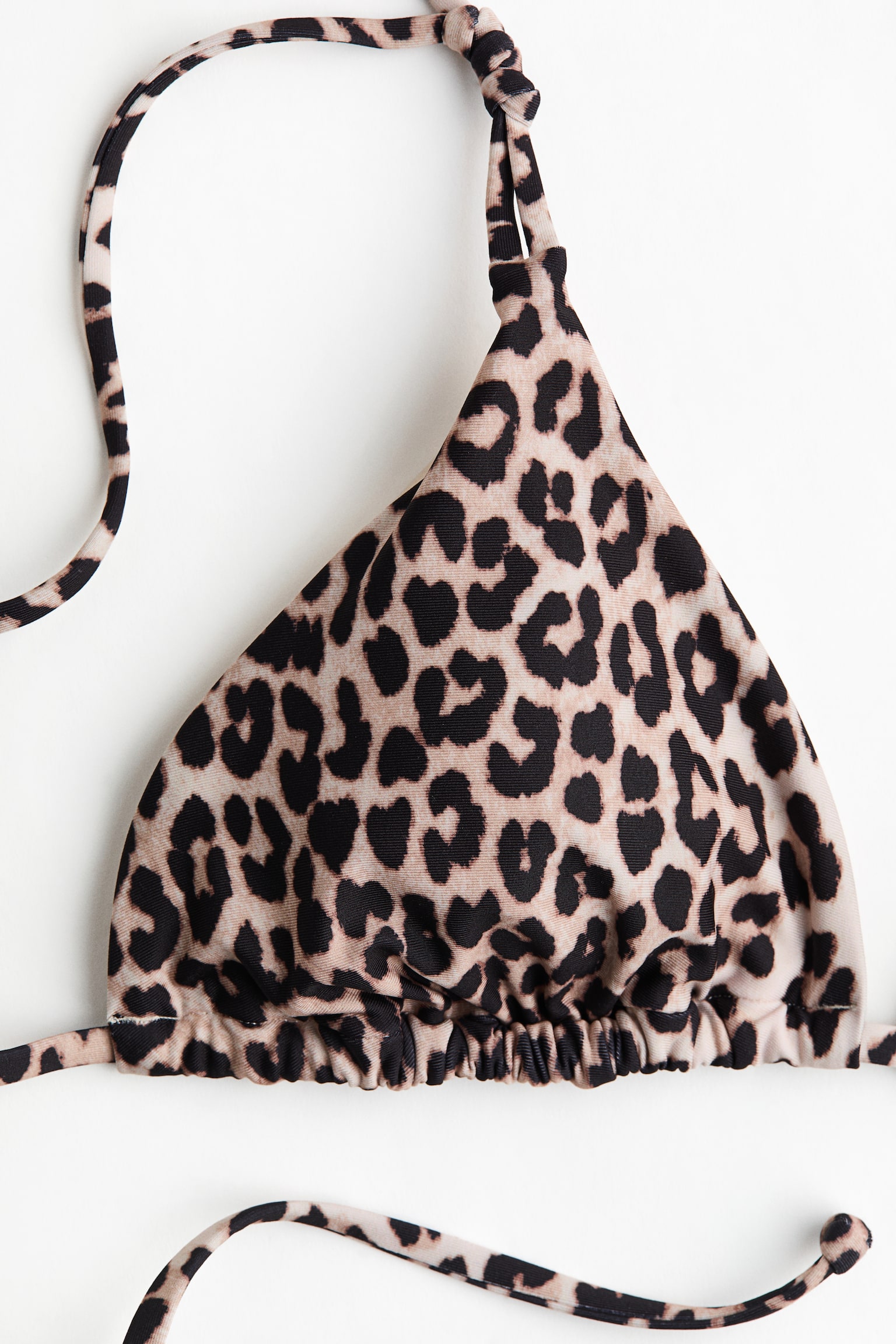 Padded triangle bikini top - Light beige/Leopard print/Dark green/Striped/Green - 3