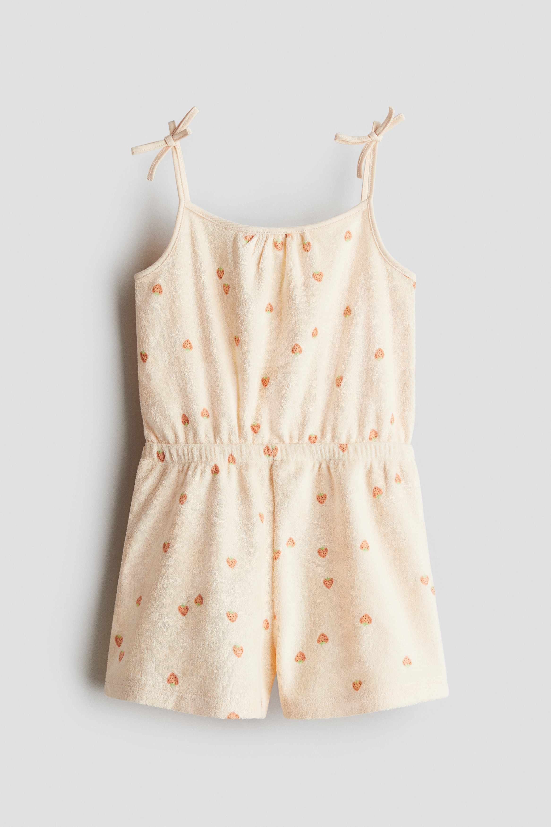 Kuviollinen froteehaalari - Vaalea aprikoosi/Mansikat/Laivastonsininen/Raidallinen