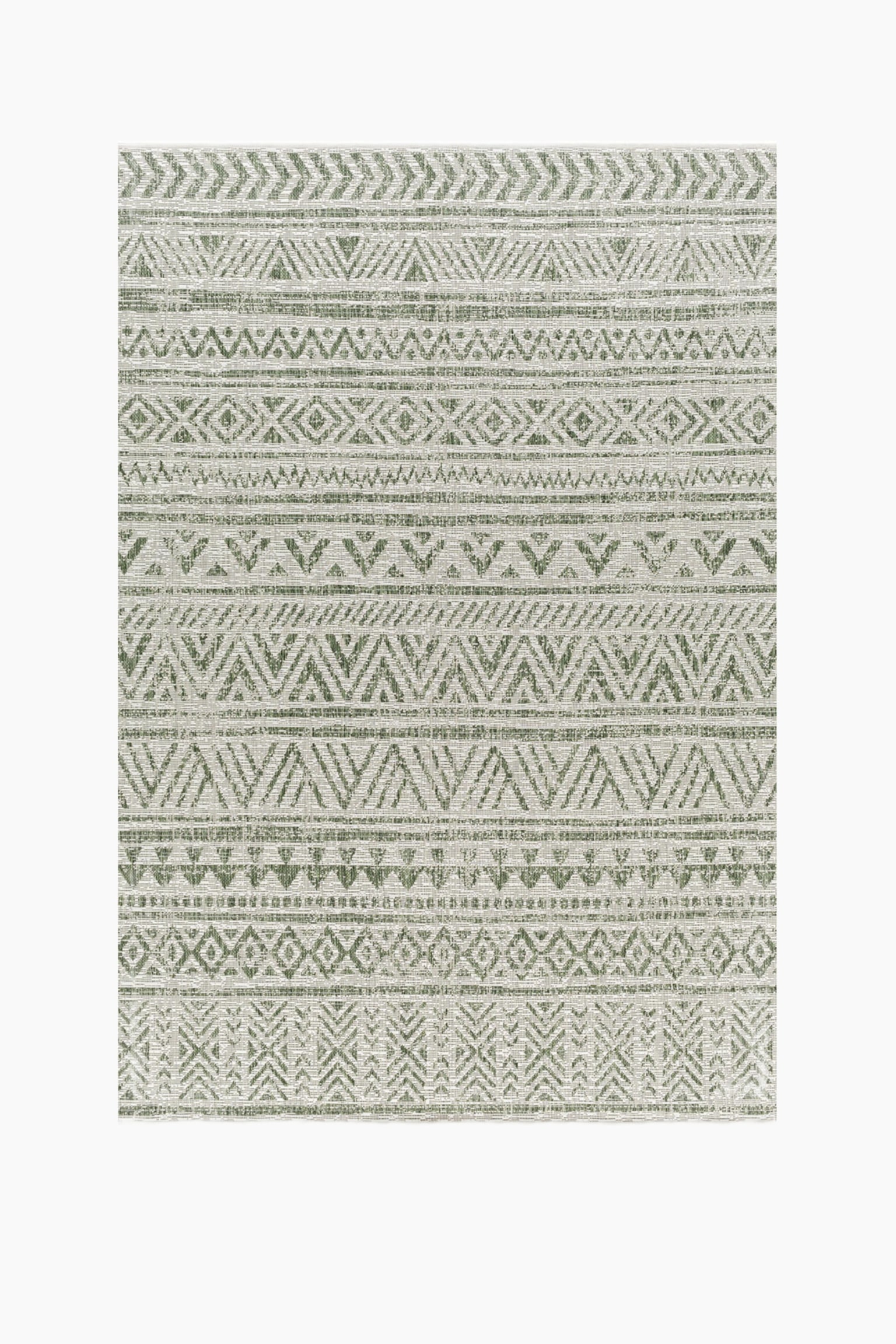 Diksha In- /outdoor Area Rug - Green, Ivory - 1