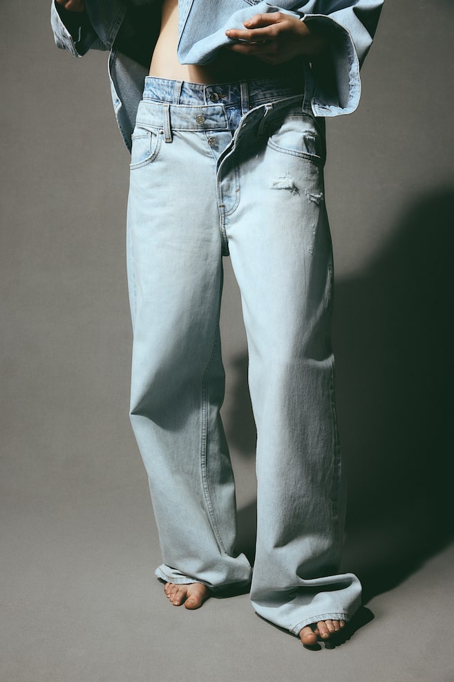 Baggy Low Ankle Jeans - Blu denim pallido/Blu denim chiaro/Beige/Grigio scuro/Blu denim chiaro/Bianco - 4