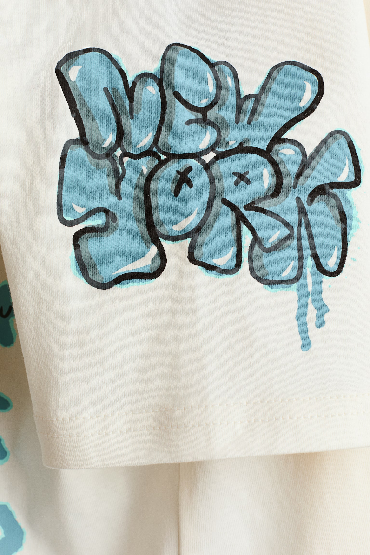 T-shirt de corte solto estampada - 2