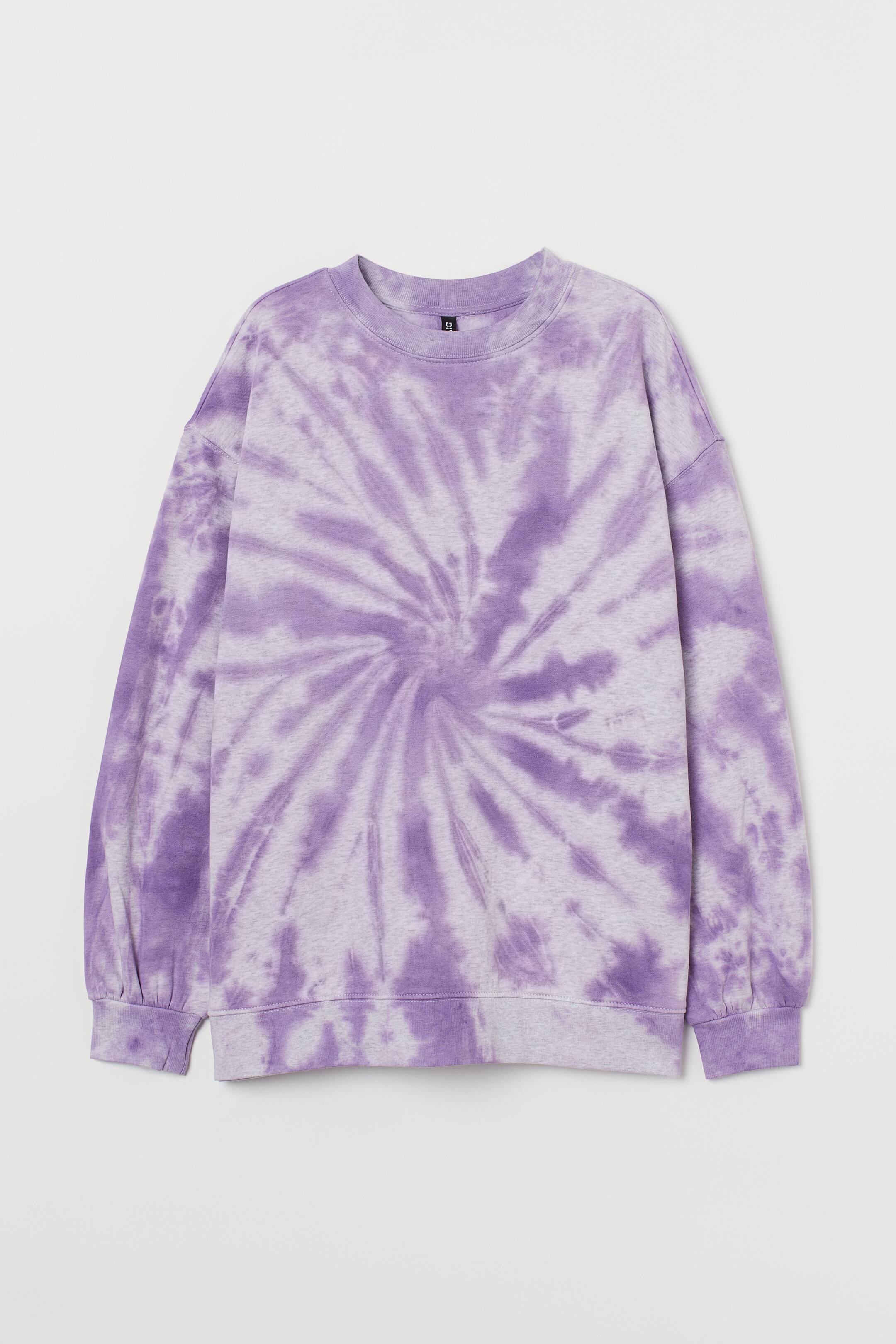 View larger image: Oversized sweatshirt - Light purple/Batik - Ladies | H&M HK 1