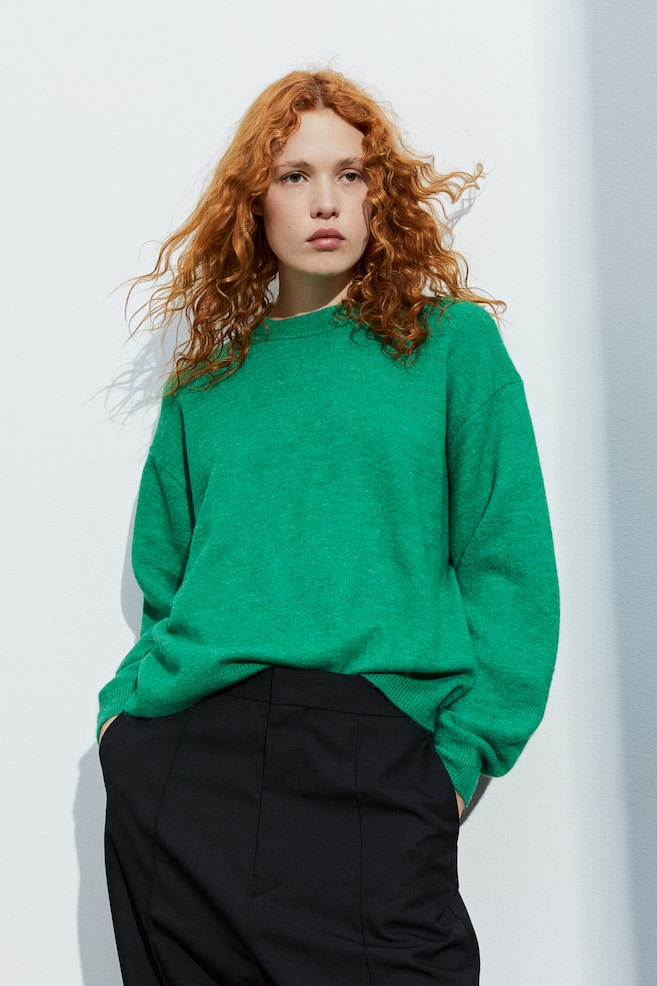 Knitted jumper - Green/Black/Cream/Dark grey marl/dc/dc - 4