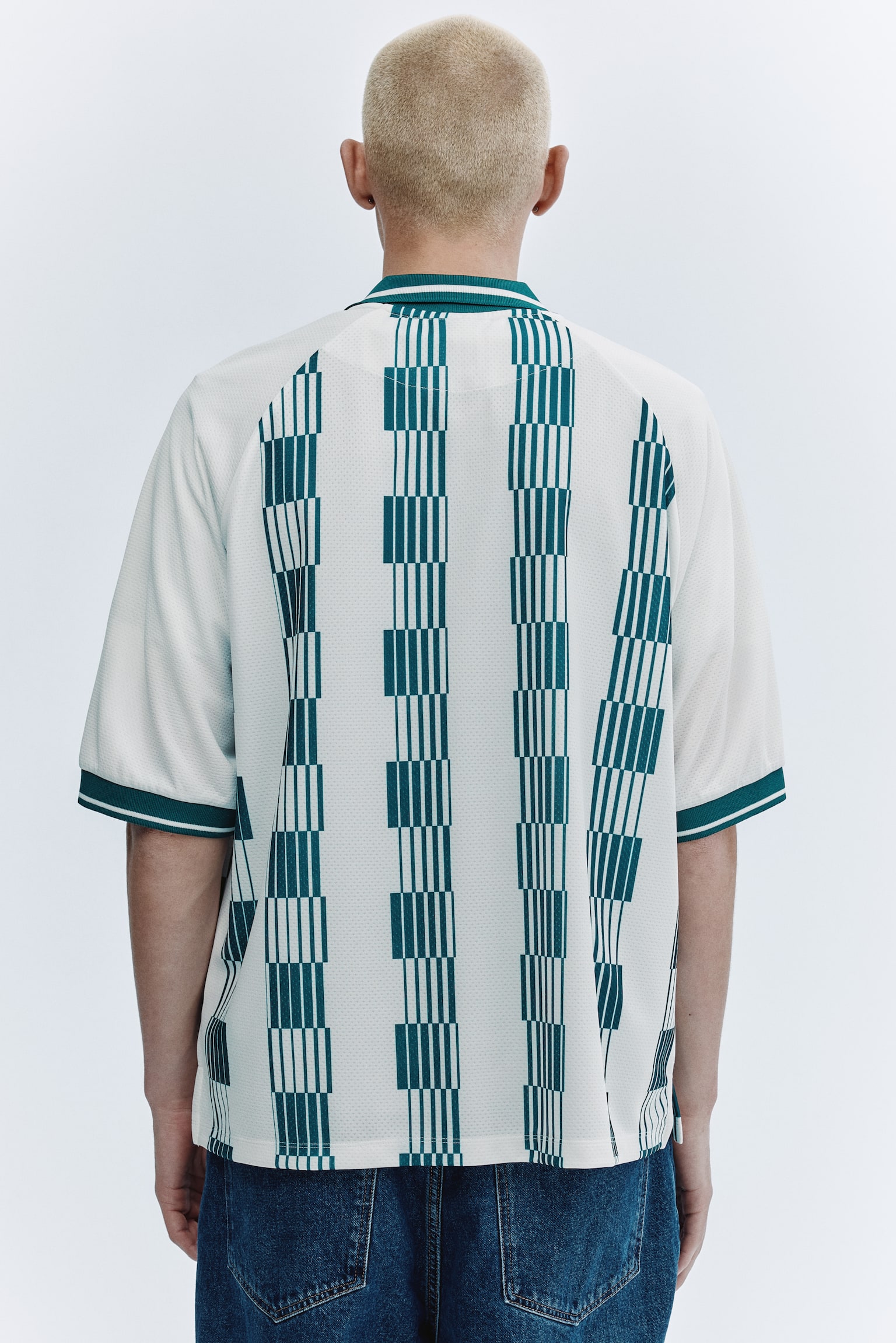 Loose Fit Football shirt - White/Run Wild - 3