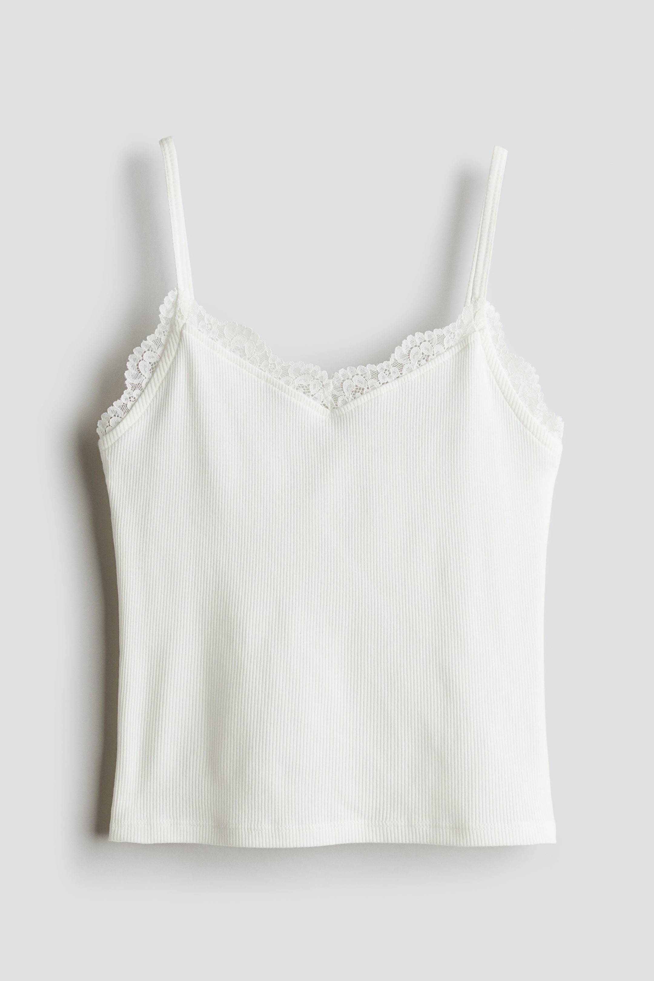 Lace-trimmed Tank Top